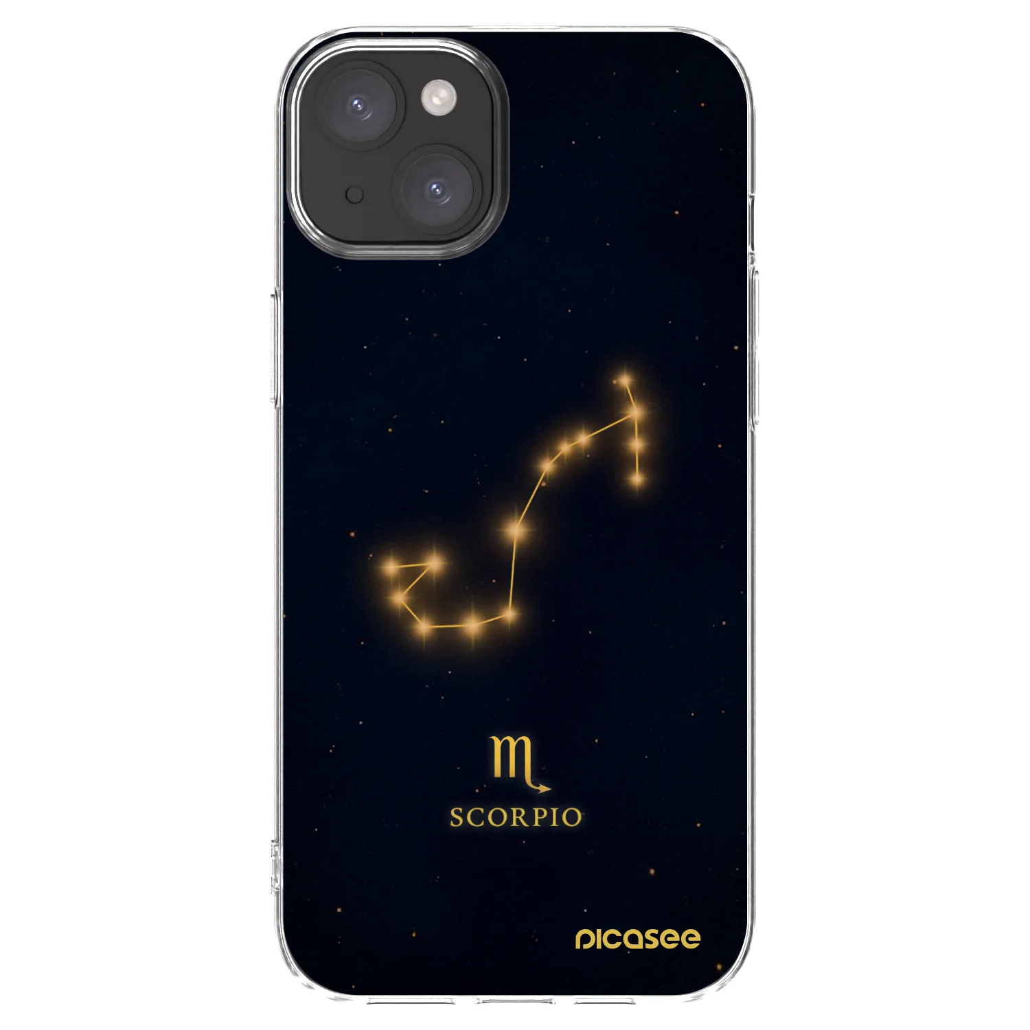 Picasee silikónový prehľadný obal pre Apple iPhone 15 Plus - SCORPIO