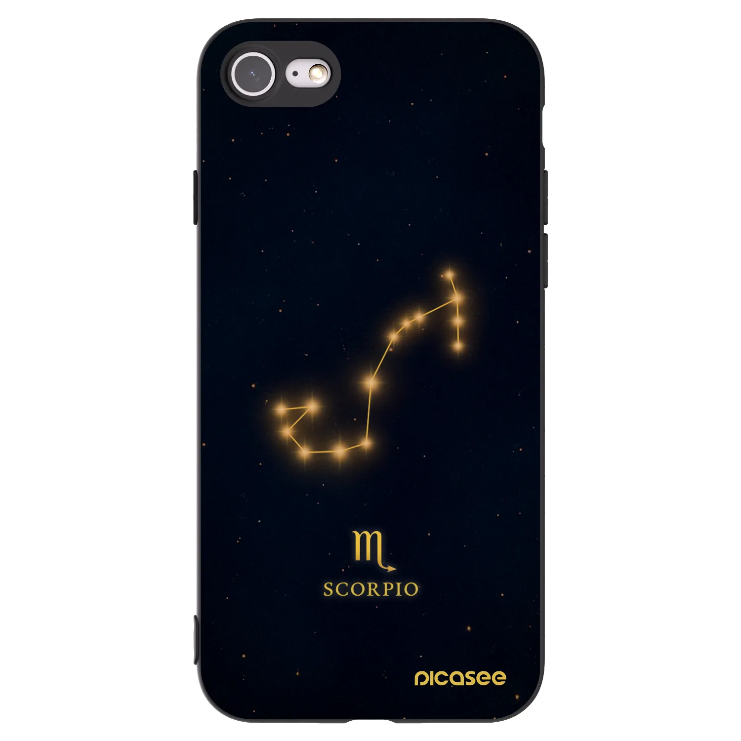 Picasee silikónový čierny obal pre Apple iPhone 7 - SCORPIO