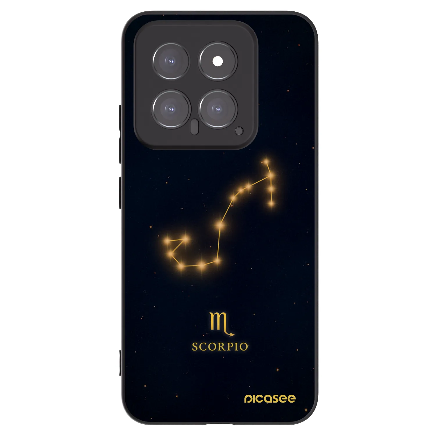 Picasee silikónový čierny obal pre Xiaomi 14 - SCORPIO