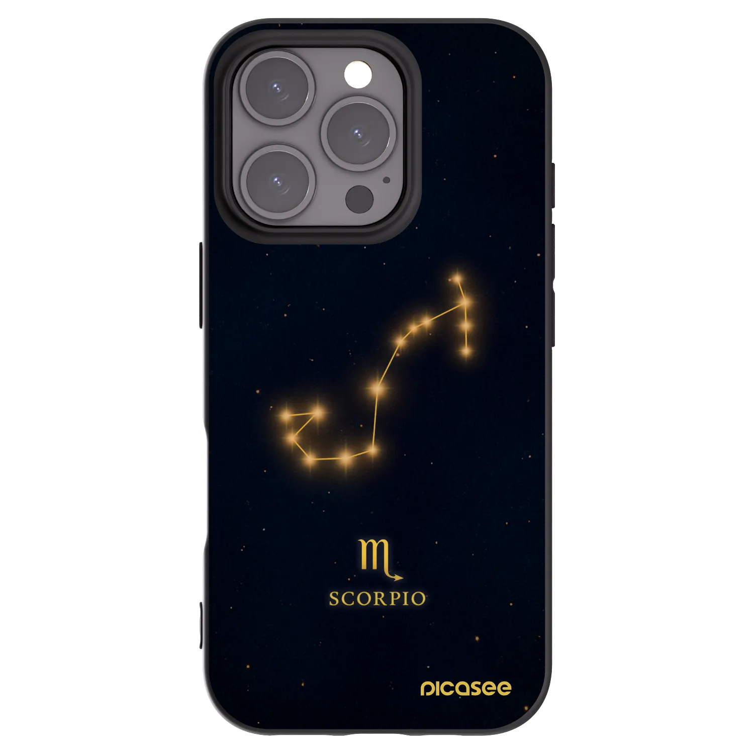 Picasee silikónový čierny obal pre Apple iPhone 16 Pro - SCORPIO