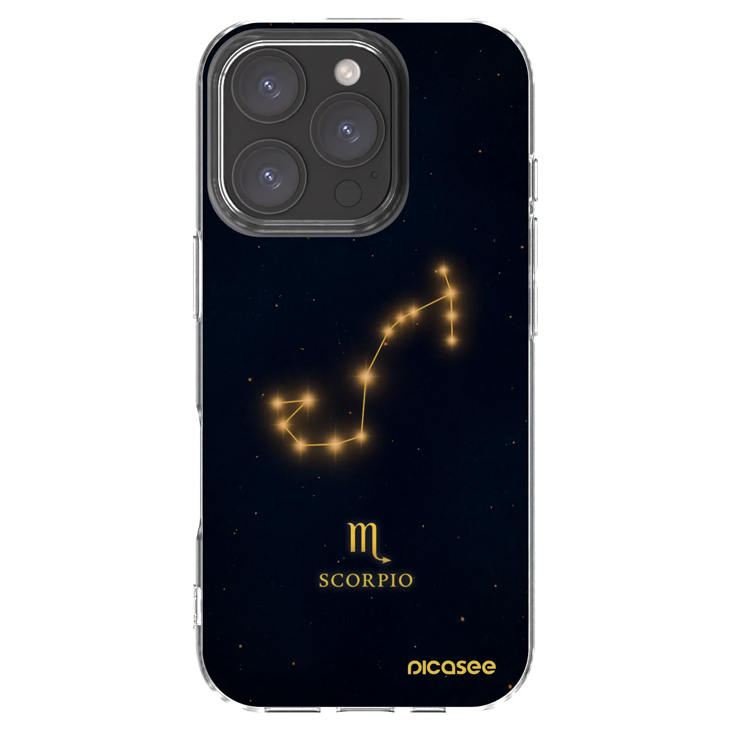 Picasee silikónový prehľadný obal pre Apple iPhone 16 Pro - SCORPIO