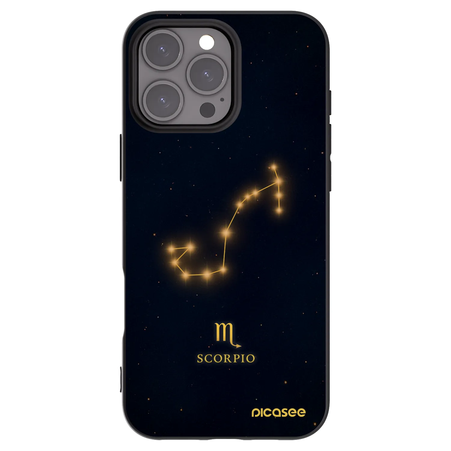 Picasee silikónový čierny obal pre Apple iPhone 16 Pro Max - SCORPIO