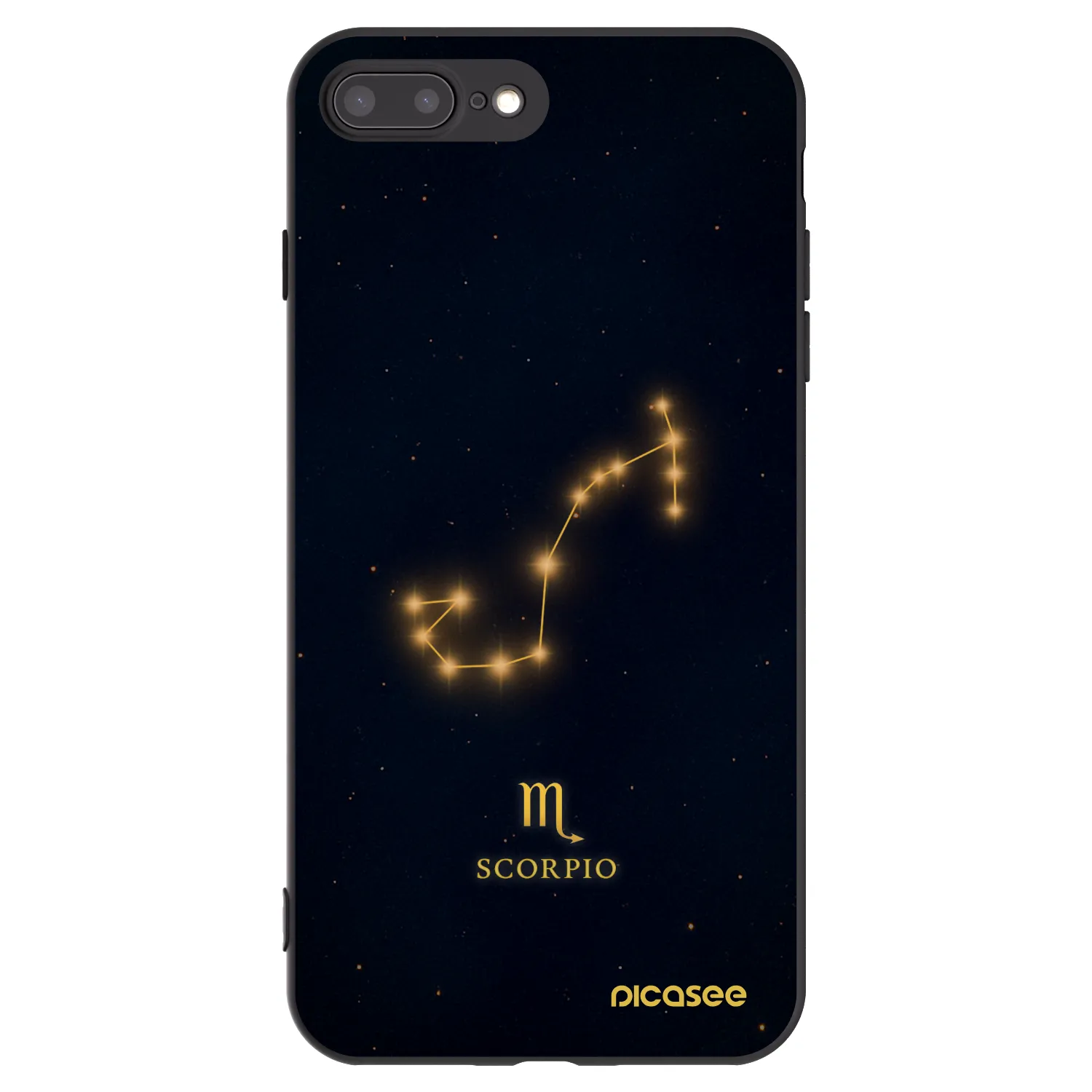 Picasee silikónový čierny obal pre Apple iPhone 8 Plus - SCORPIO