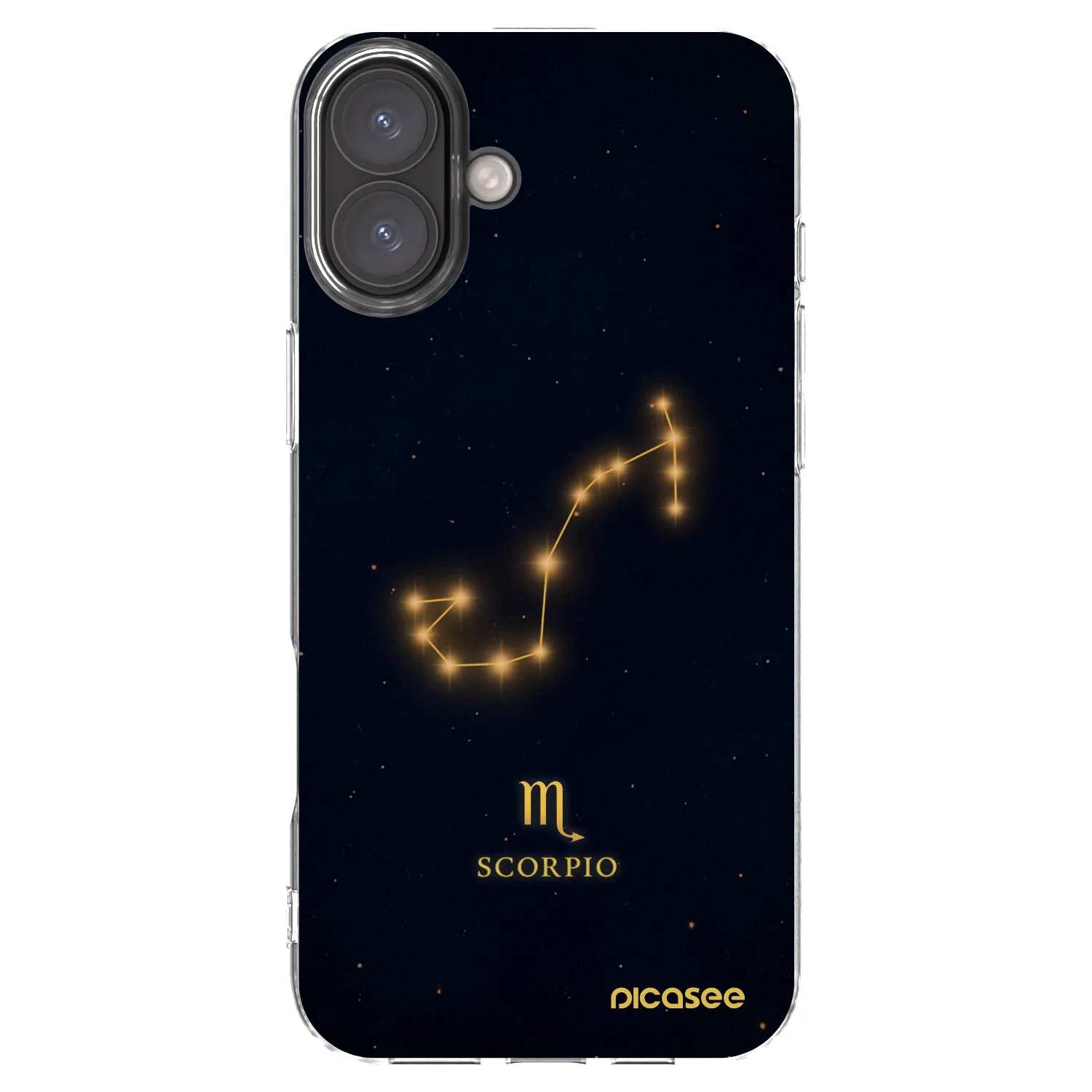 Picasee silikónový prehľadný obal pre Apple iPhone 16 Plus - SCORPIO