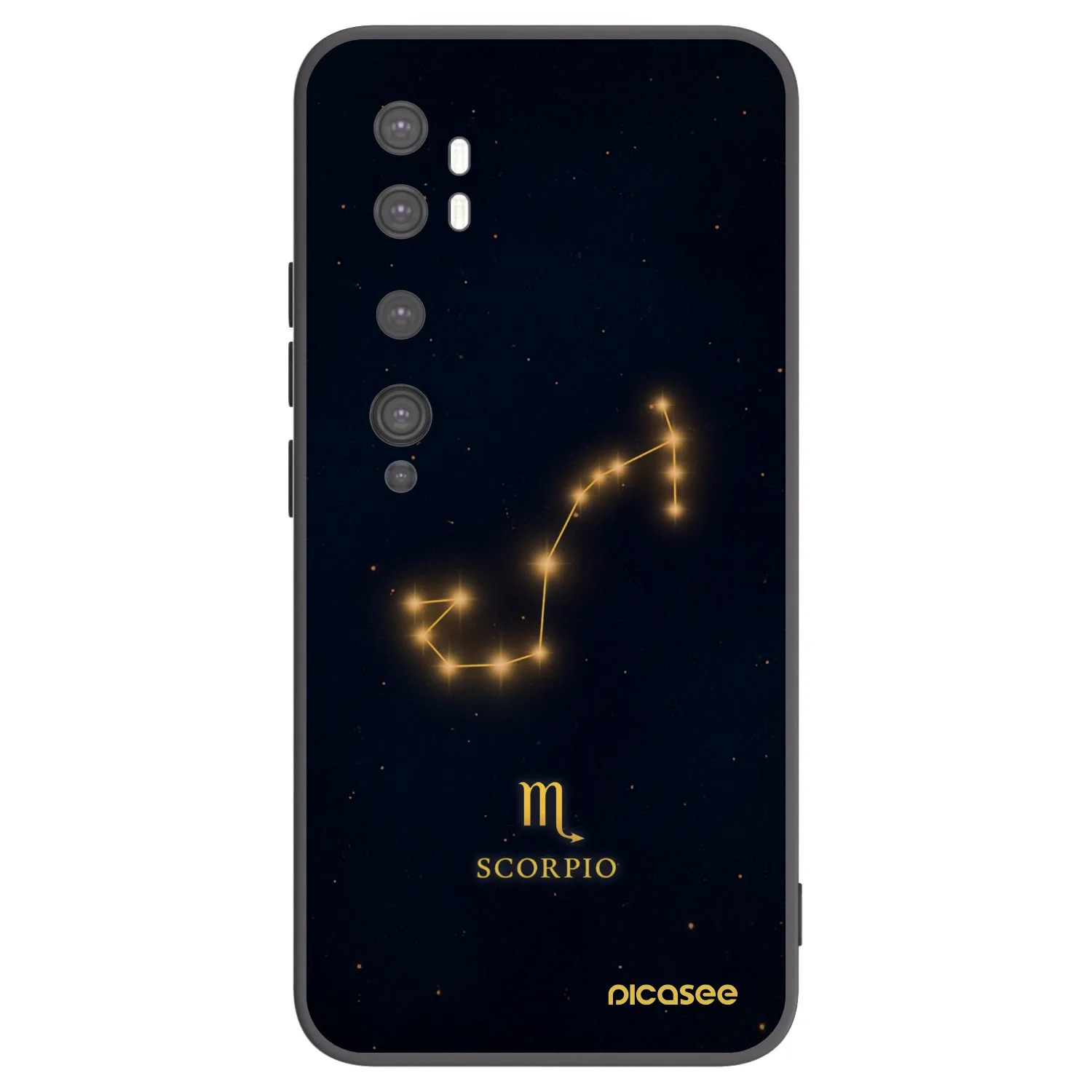 Picasee silikónový čierny obal pre Xiaomi Mi Note 10 (Pro) - SCORPIO