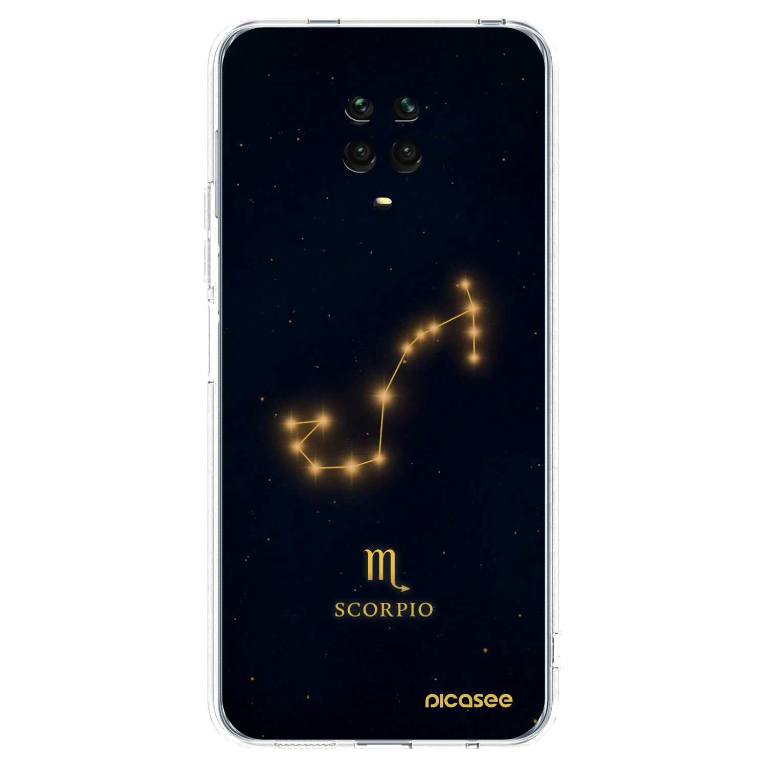Picasee silikónový prehľadný obal pre Xiaomi Redmi Note 9 Pro - SCORPIO