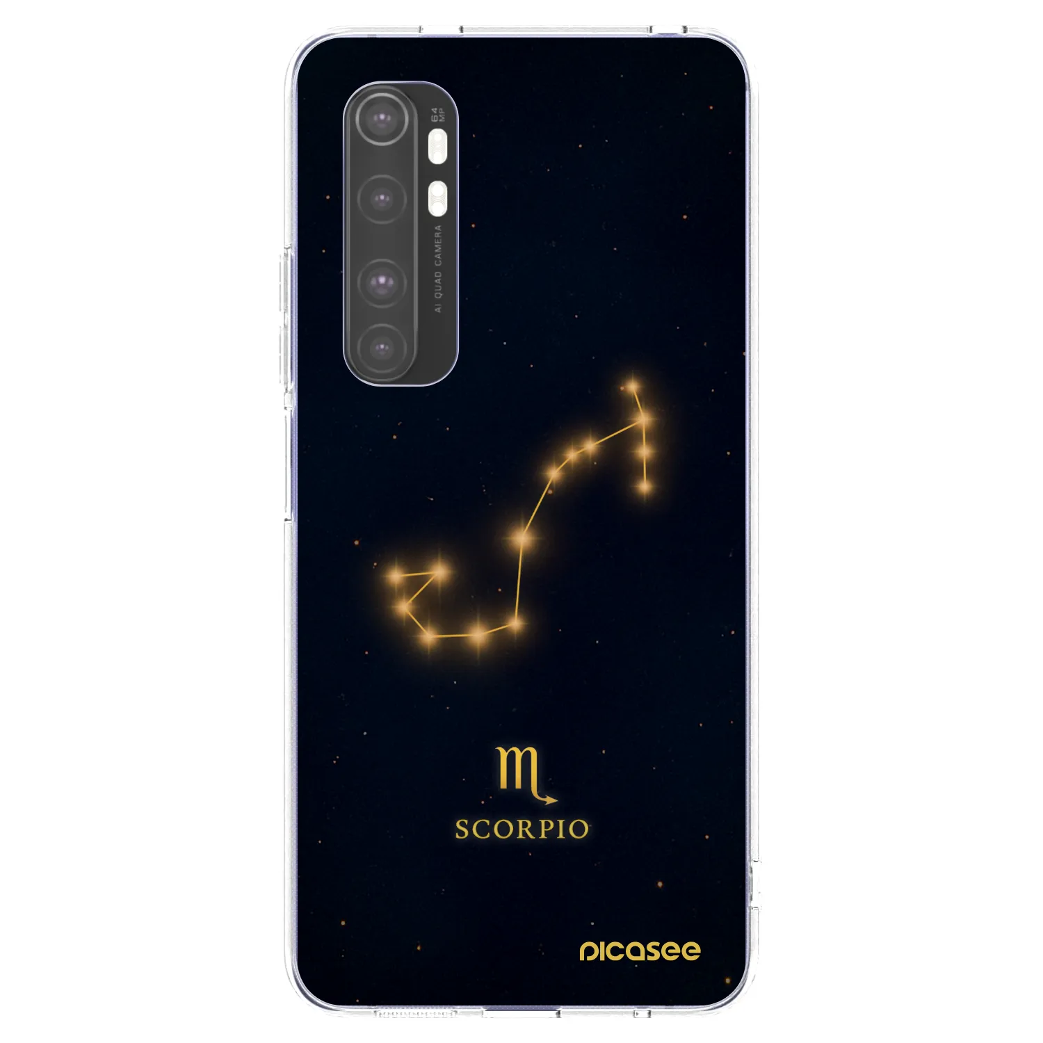 Picasee silikónový prehľadný obal pre Xiaomi Mi Note 10 Lite - SCORPIO