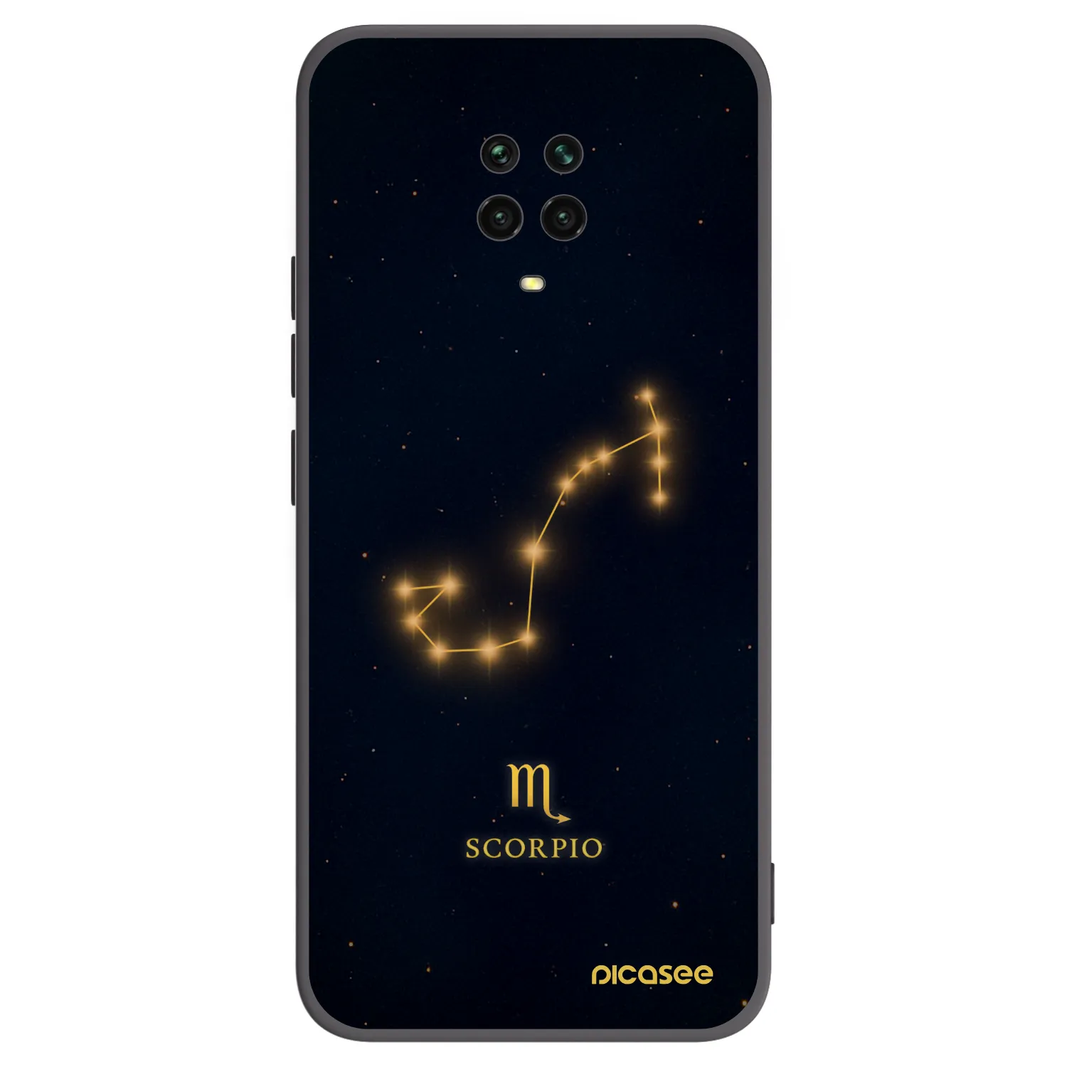 Picasee silikónový čierny obal pre Xiaomi Redmi Note 9S - SCORPIO