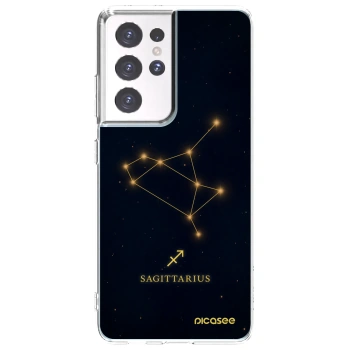 Picasee silikónový prehľadný obal pre Samsung Galaxy S21 Ultra 5G G998B - SAGITTARIUS