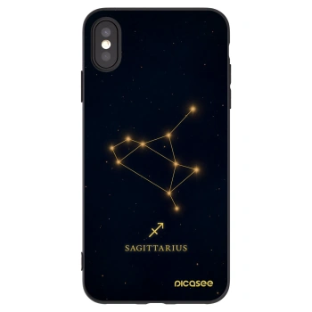 Picasee silikónový čierny obal pre Apple iPhone XS Max - SAGITTARIUS