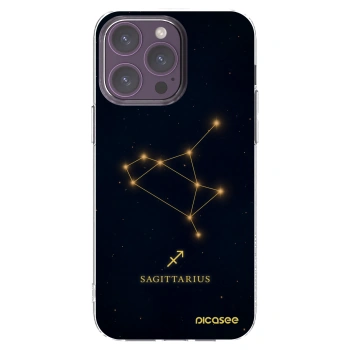 Picasee silikónový prehľadný obal pre Apple iPhone 14 Pro Max - SAGITTARIUS