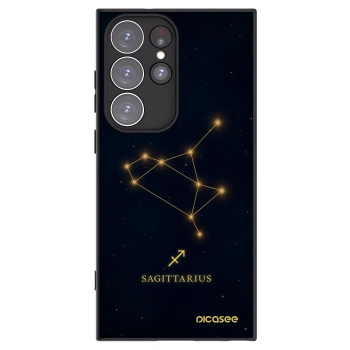Picasee silikónový čierny obal pre Samsung Galaxy S23 Ultra 5G - SAGITTARIUS