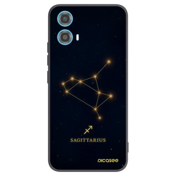 Picasee silikónový čierny obal pre Motorola Moto G34 5G - SAGITTARIUS