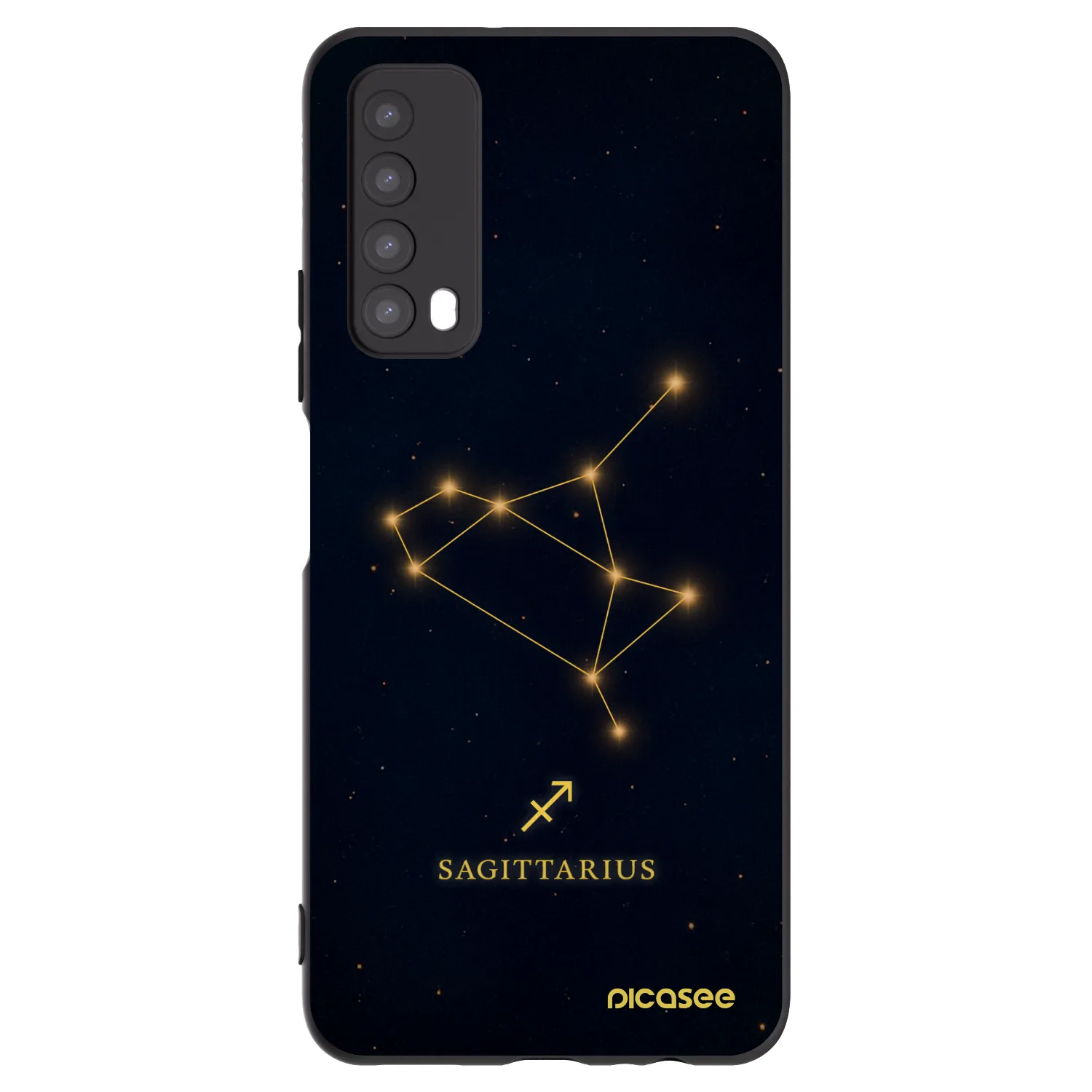 Picasee silikónový čierny obal pre Huawei P Smart 2021 - SAGITTARIUS