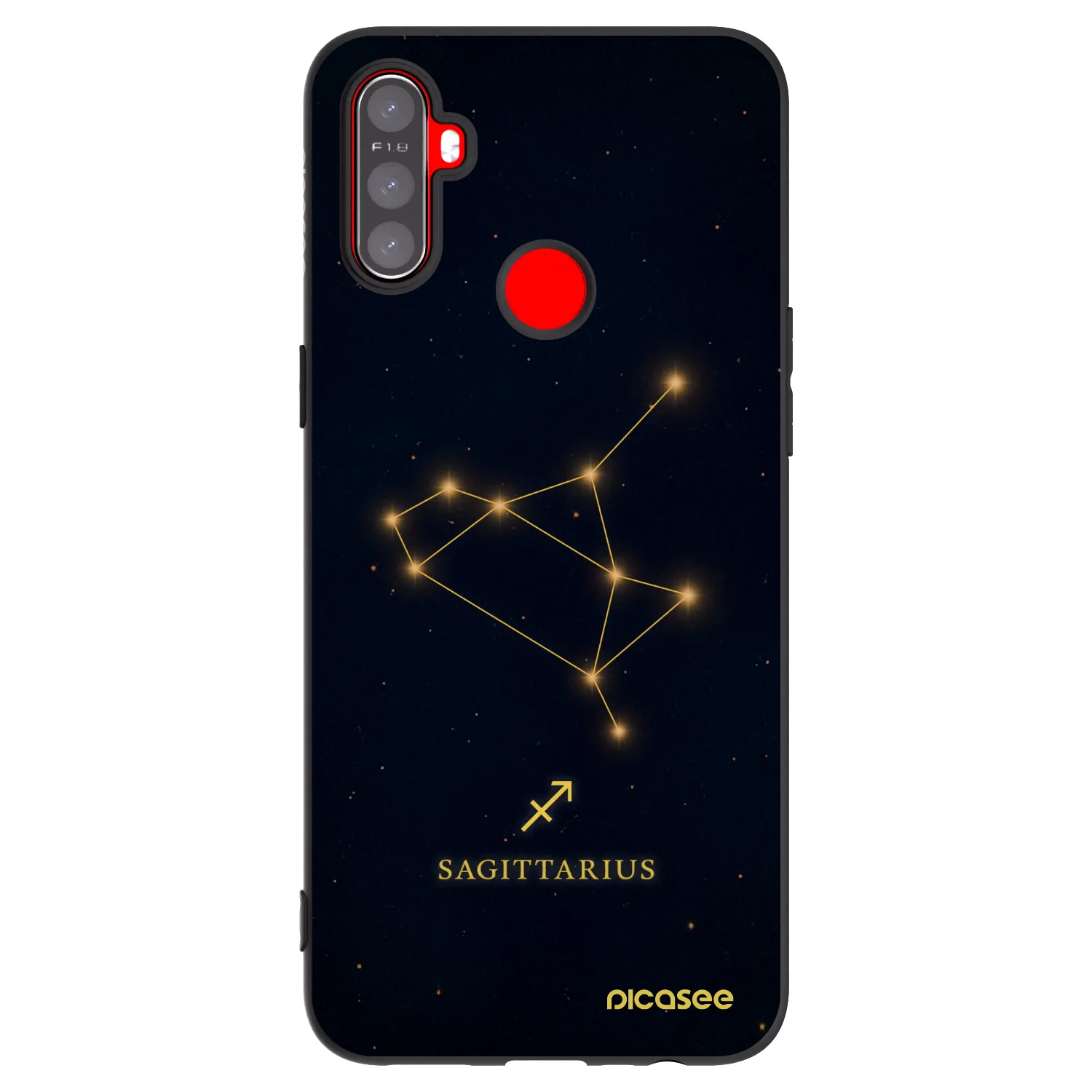Picasee silikónový čierny obal pre Realme C3 - SAGITTARIUS