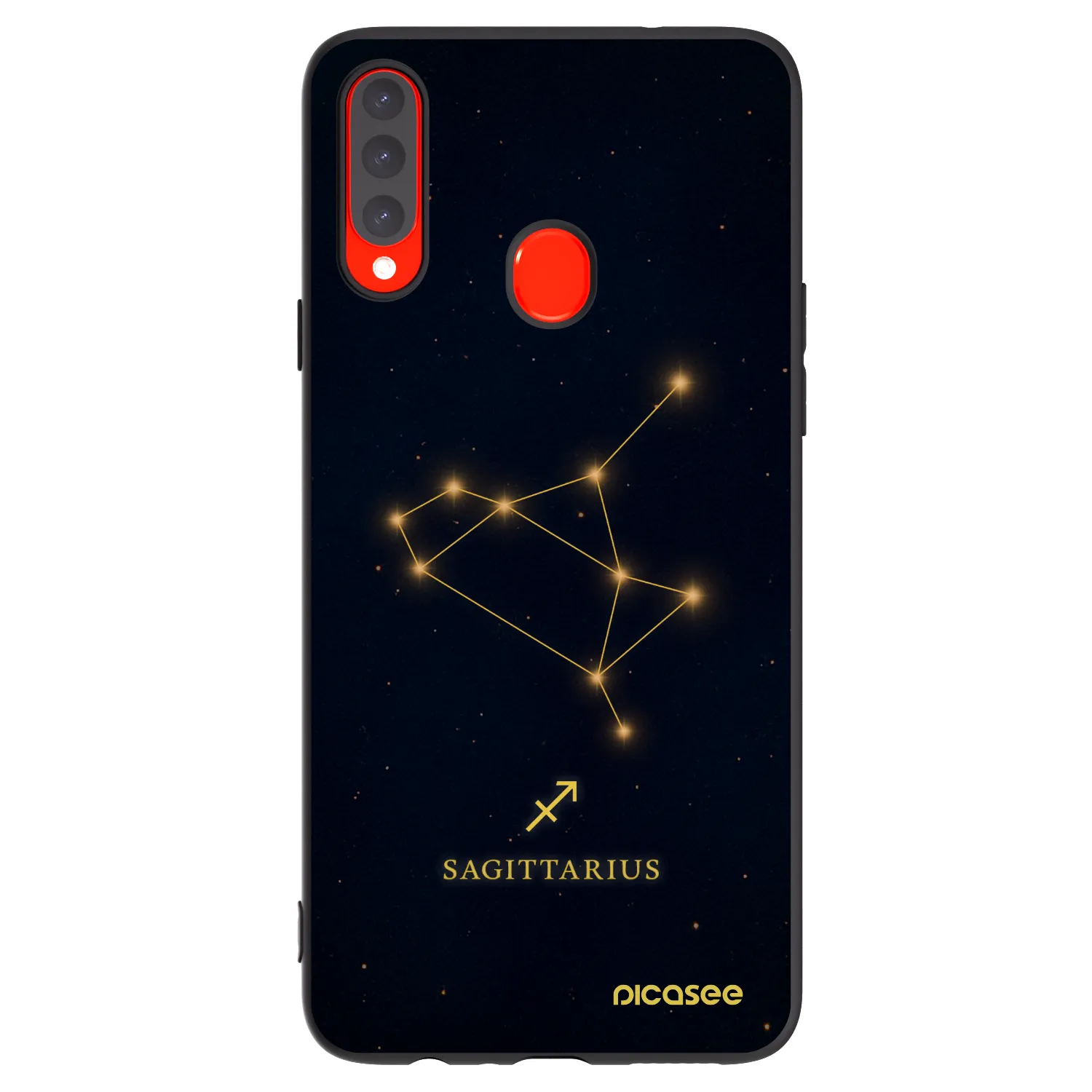 Picasee silikónový čierny obal pre Samsung Galaxy A20s - SAGITTARIUS