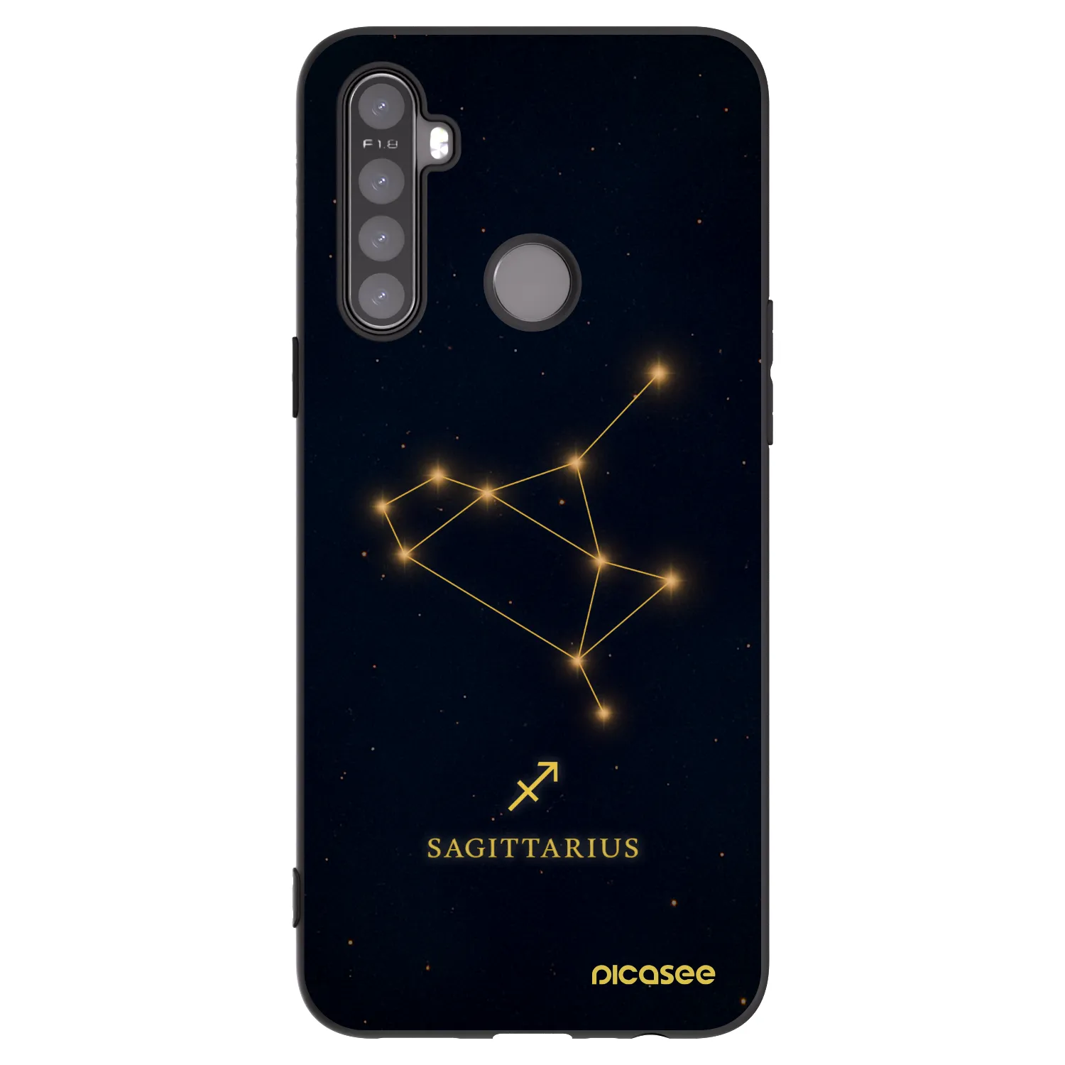 Picasee silikónový čierny obal pre Realme 6i - SAGITTARIUS