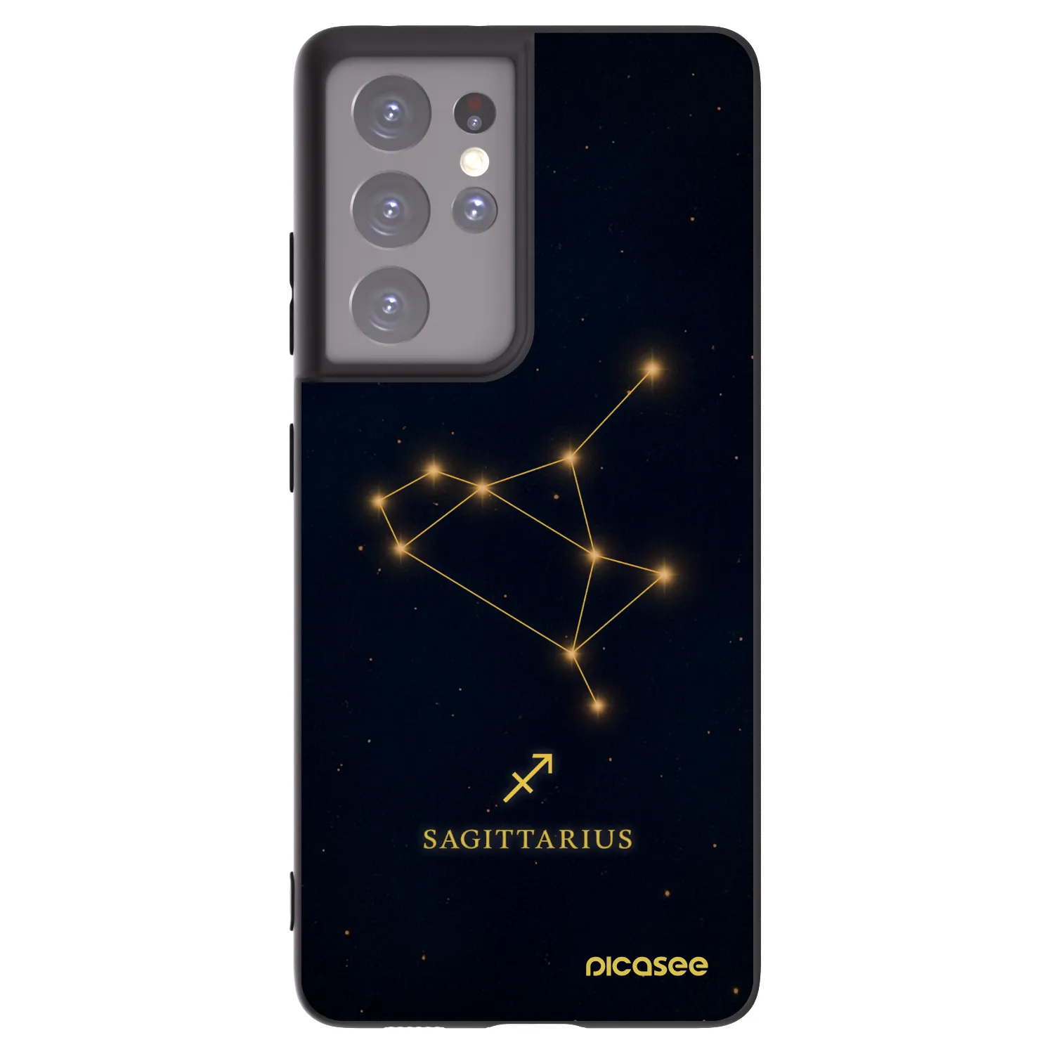 Picasee silikónový čierny obal pre Samsung Galaxy S21 Ultra 5G G998B - SAGITTARIUS