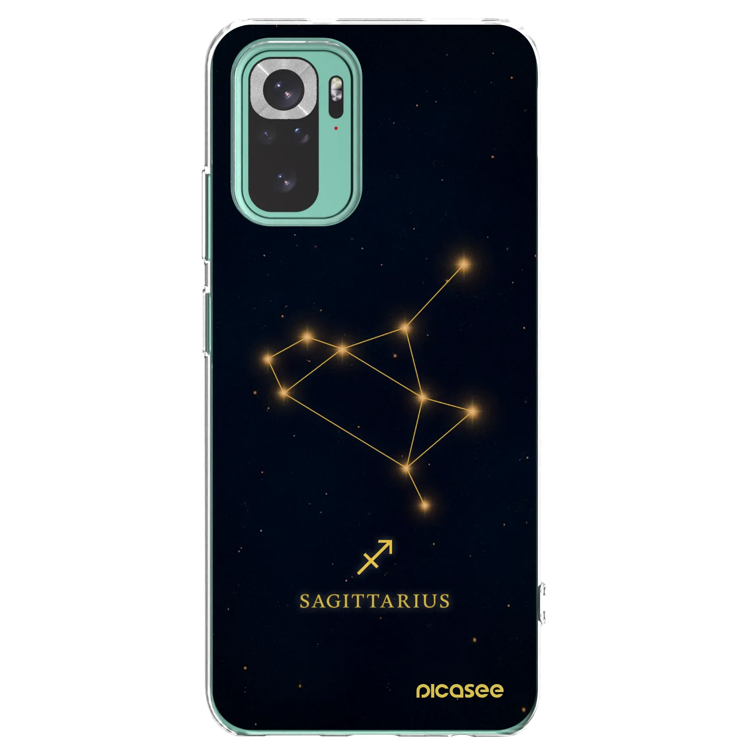 Picasee silikónový prehľadný obal pre Xiaomi Redmi Note 10 Pro - SAGITTARIUS