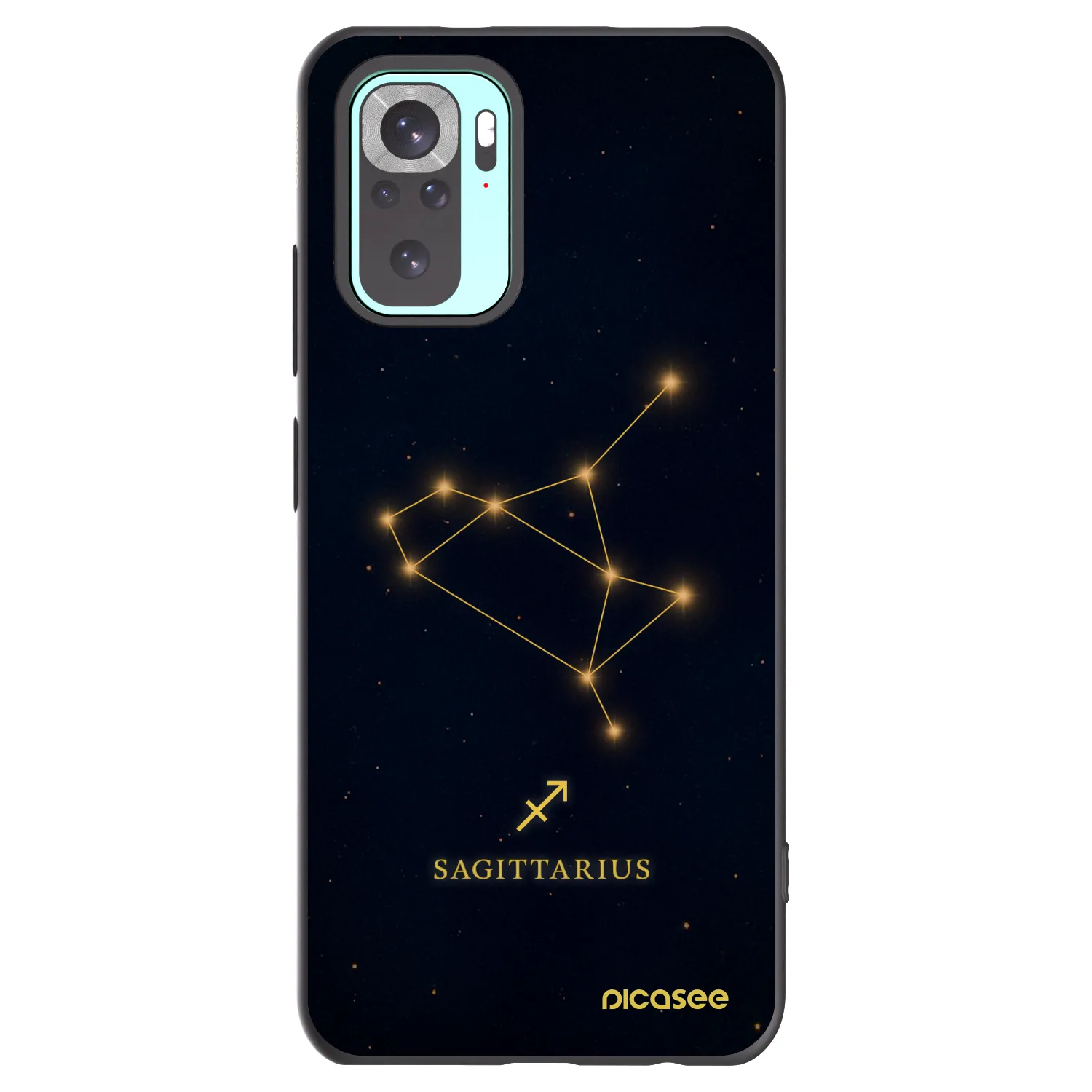 Picasee silikónový čierny obal pre Xiaomi Redmi Note 10 Pro - SAGITTARIUS