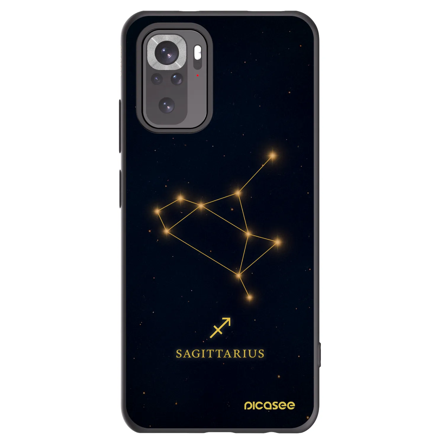 Picasee silikónový čierny obal pre Xiaomi Redmi Note 10S - SAGITTARIUS