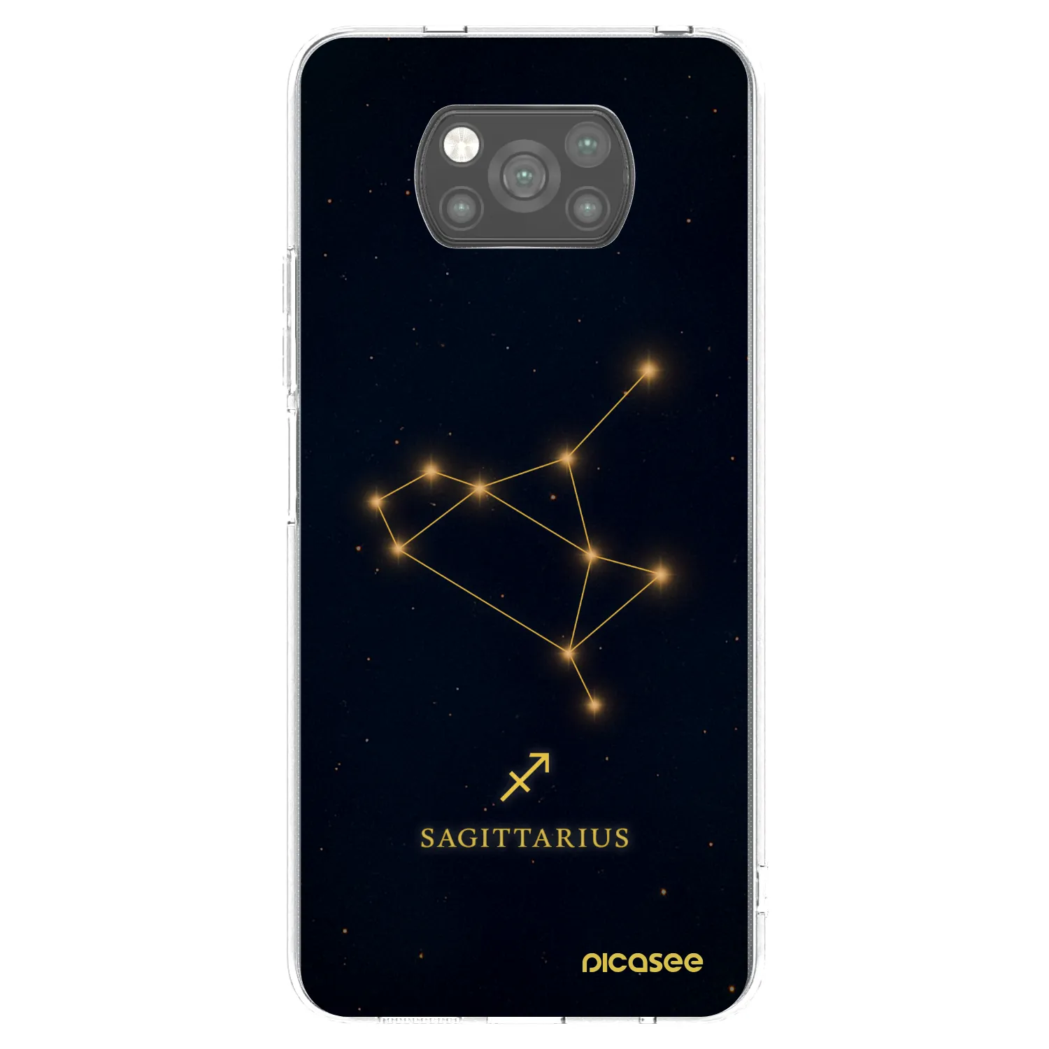 Picasee silikónový čierny obal pre Xiaomi Poco X3 Pro - SAGITTARIUS