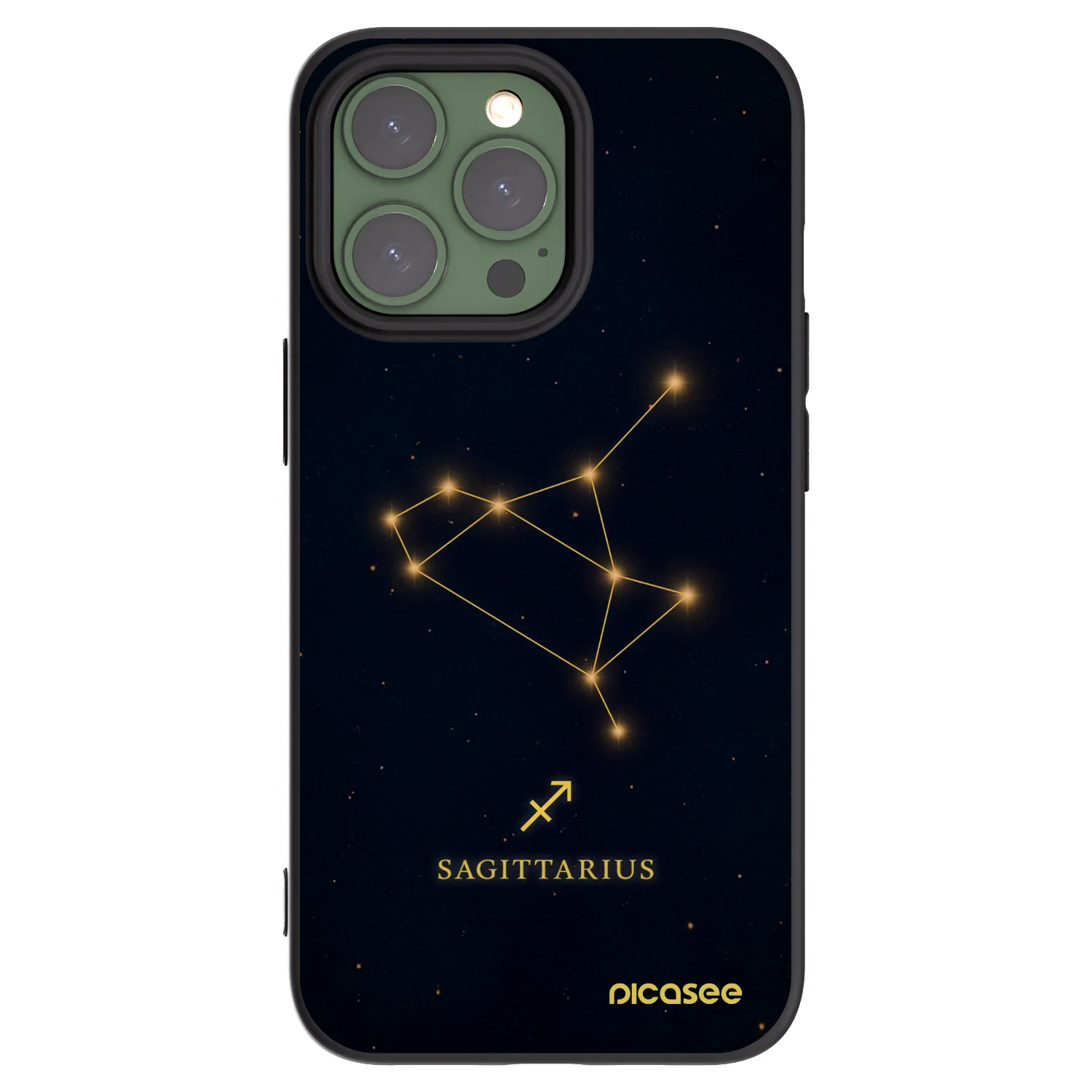 Picasee silikónový čierny obal pre Apple iPhone 13 Pro - SAGITTARIUS