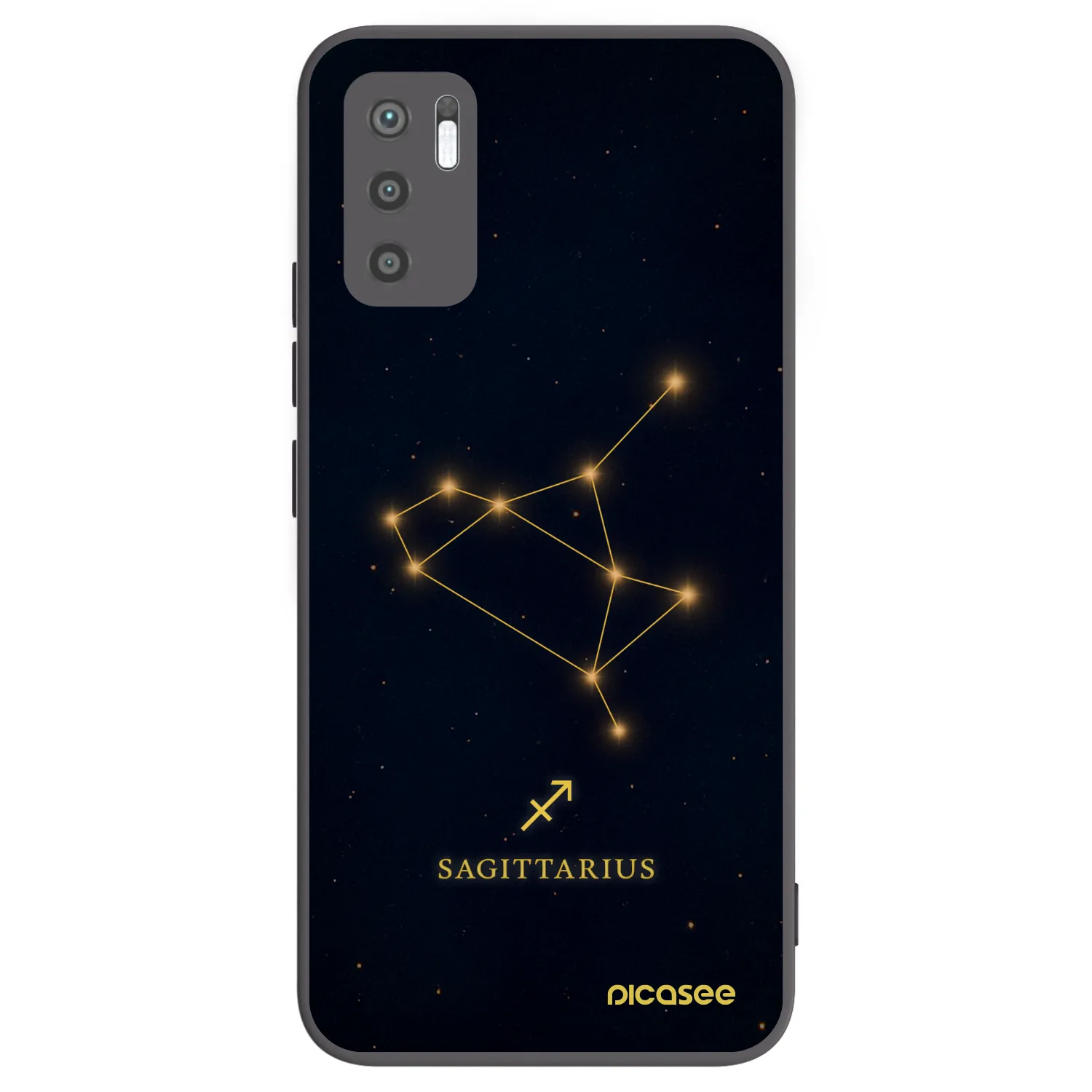 Picasee silikónový čierny obal pre Xiaomi Redmi Note 10 5G - SAGITTARIUS