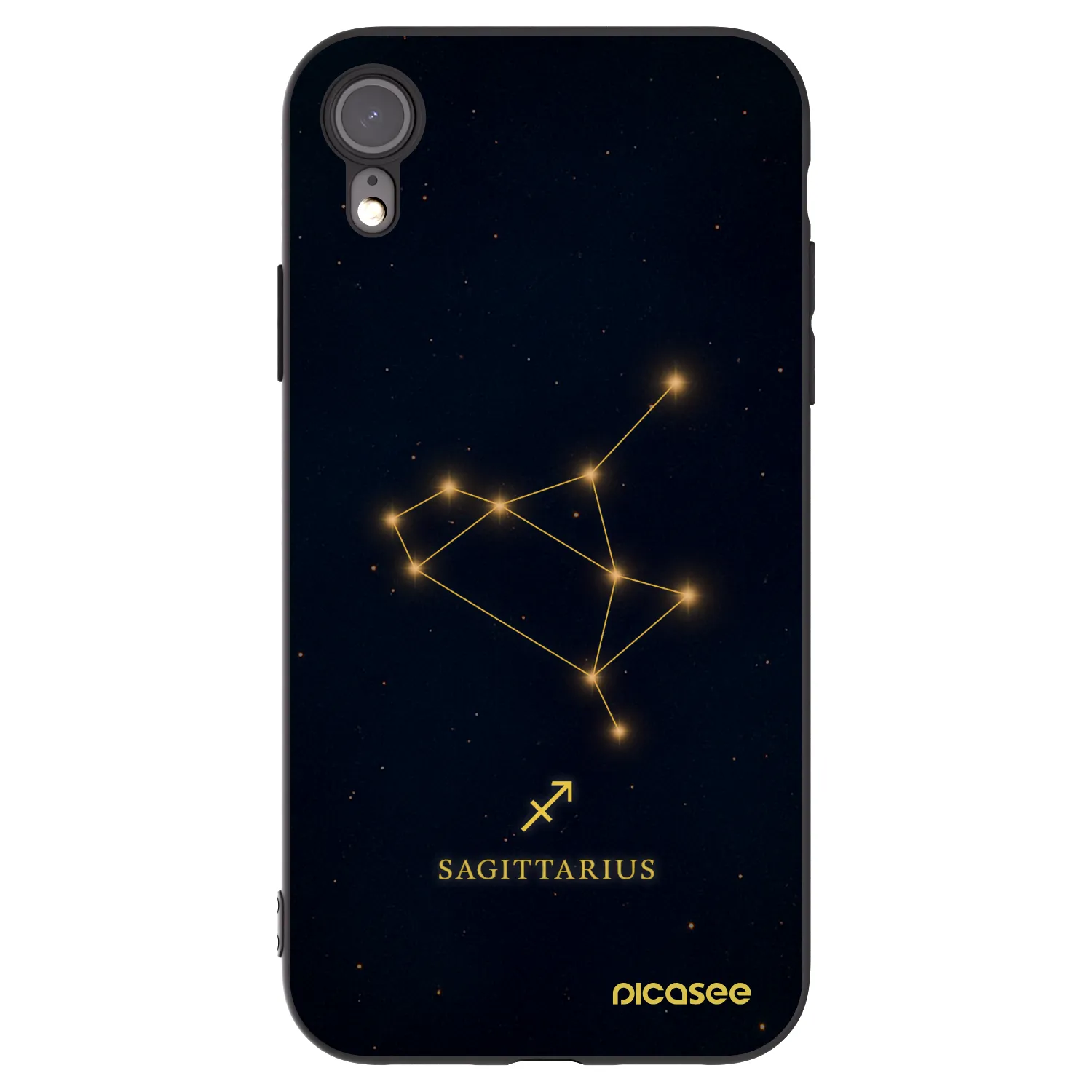 Picasee silikónový čierny obal pre Apple iPhone XR - SAGITTARIUS
