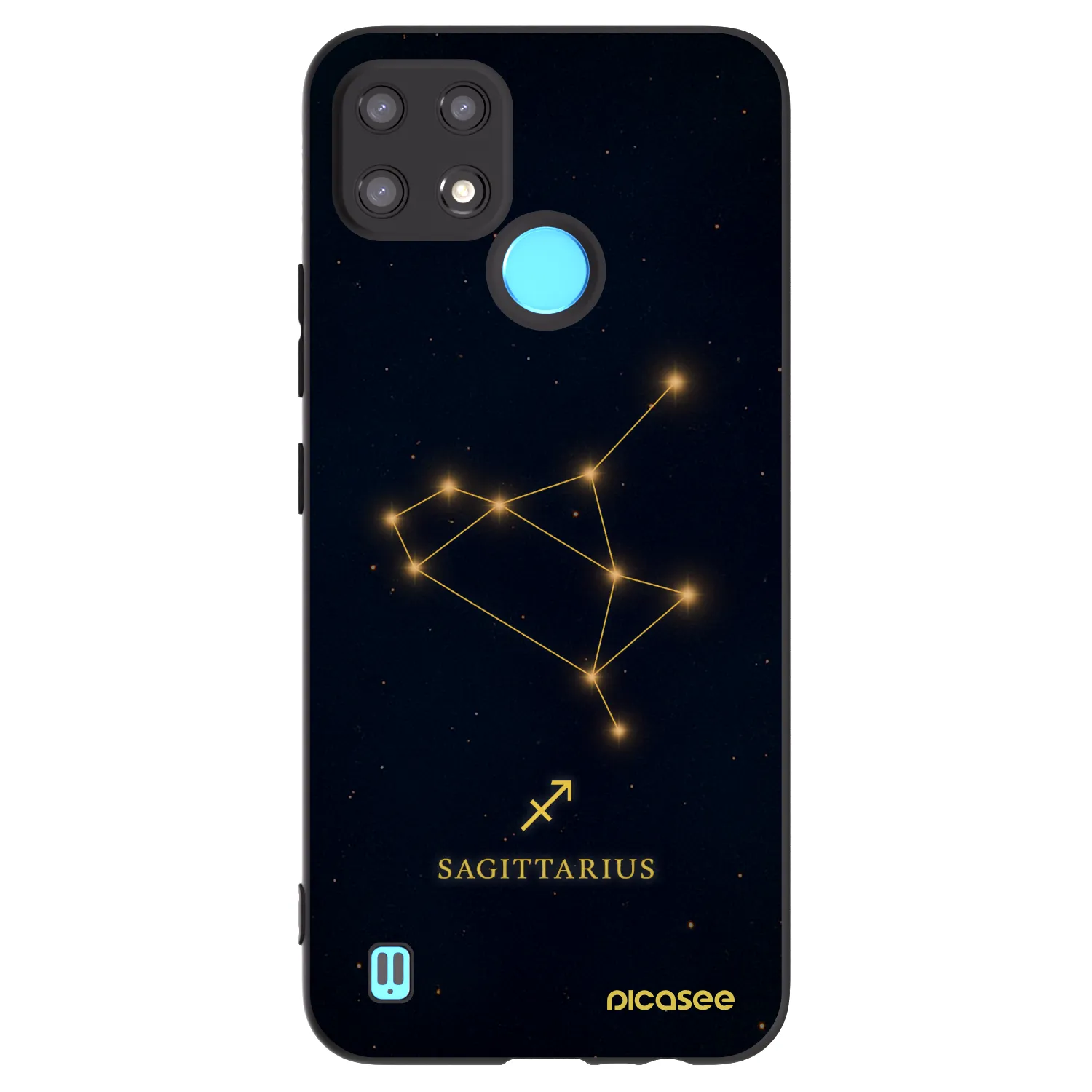Picasee silikónový čierny obal pre Realme C21 - SAGITTARIUS