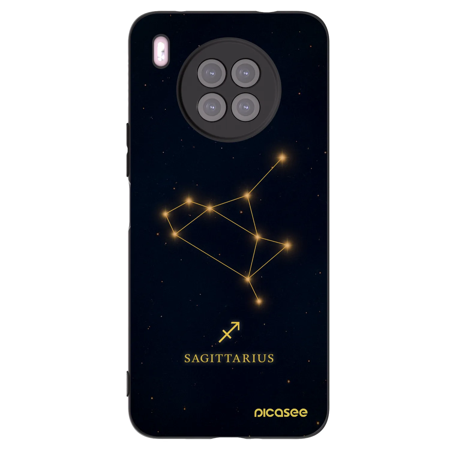 Picasee silikónový čierny obal pre Huawei Nova 8i - SAGITTARIUS