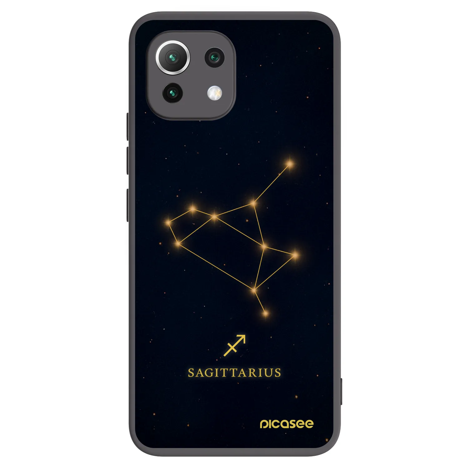Picasee silikónový čierny obal pre Xiaomi 11 Lite 5G NE - SAGITTARIUS
