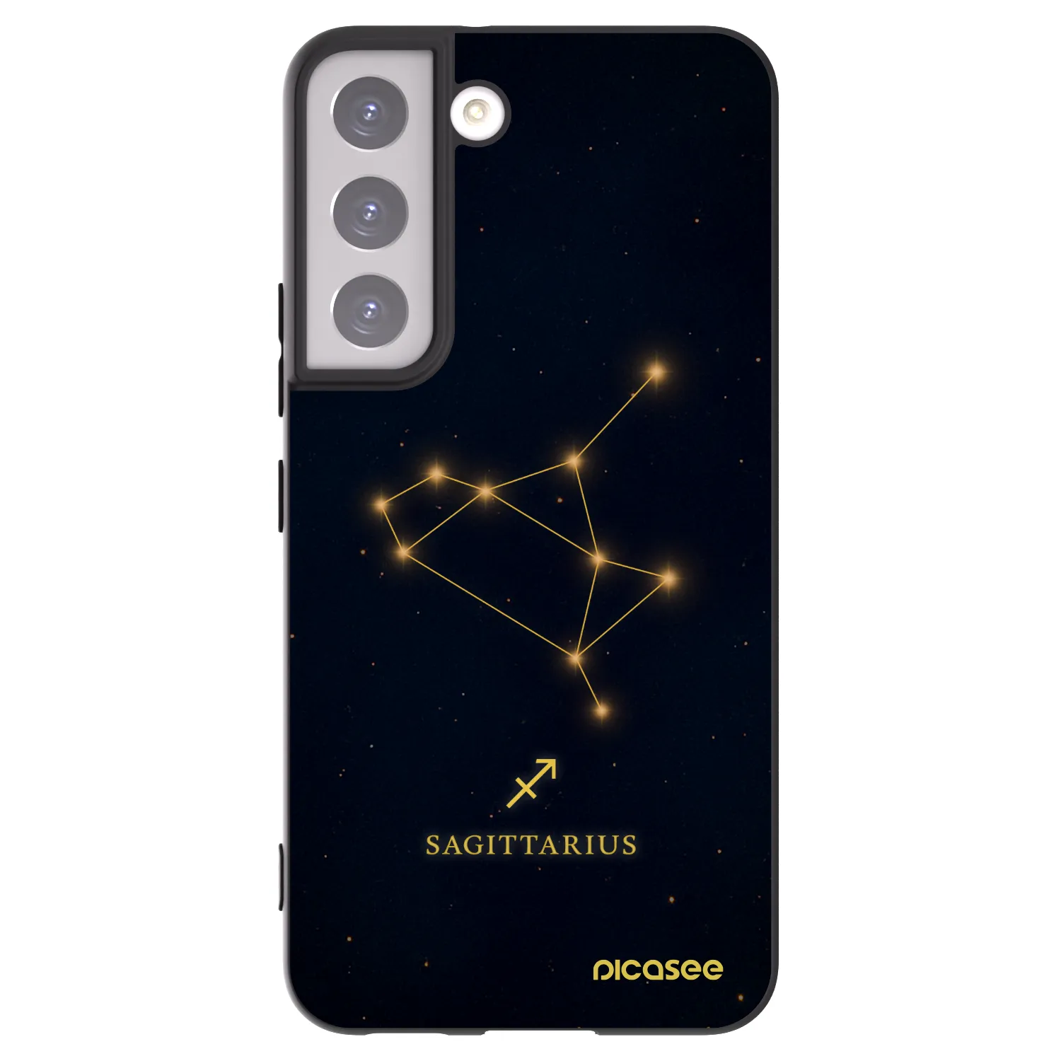 Picasee silikónový čierny obal pre Samsung Galaxy S22 5G - SAGITTARIUS