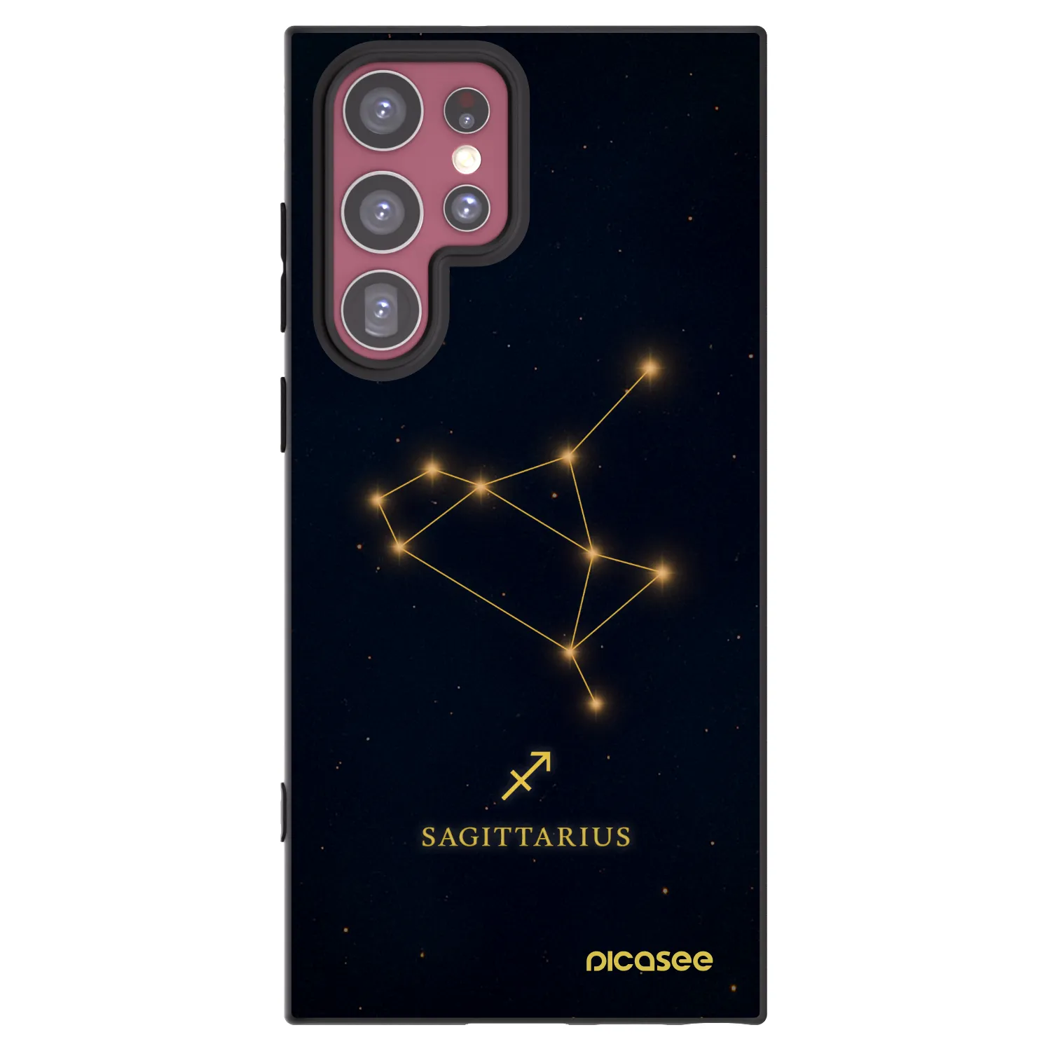 Picasee silikónový čierny obal pre Samsung Galaxy S22 Ultra 5G - SAGITTARIUS
