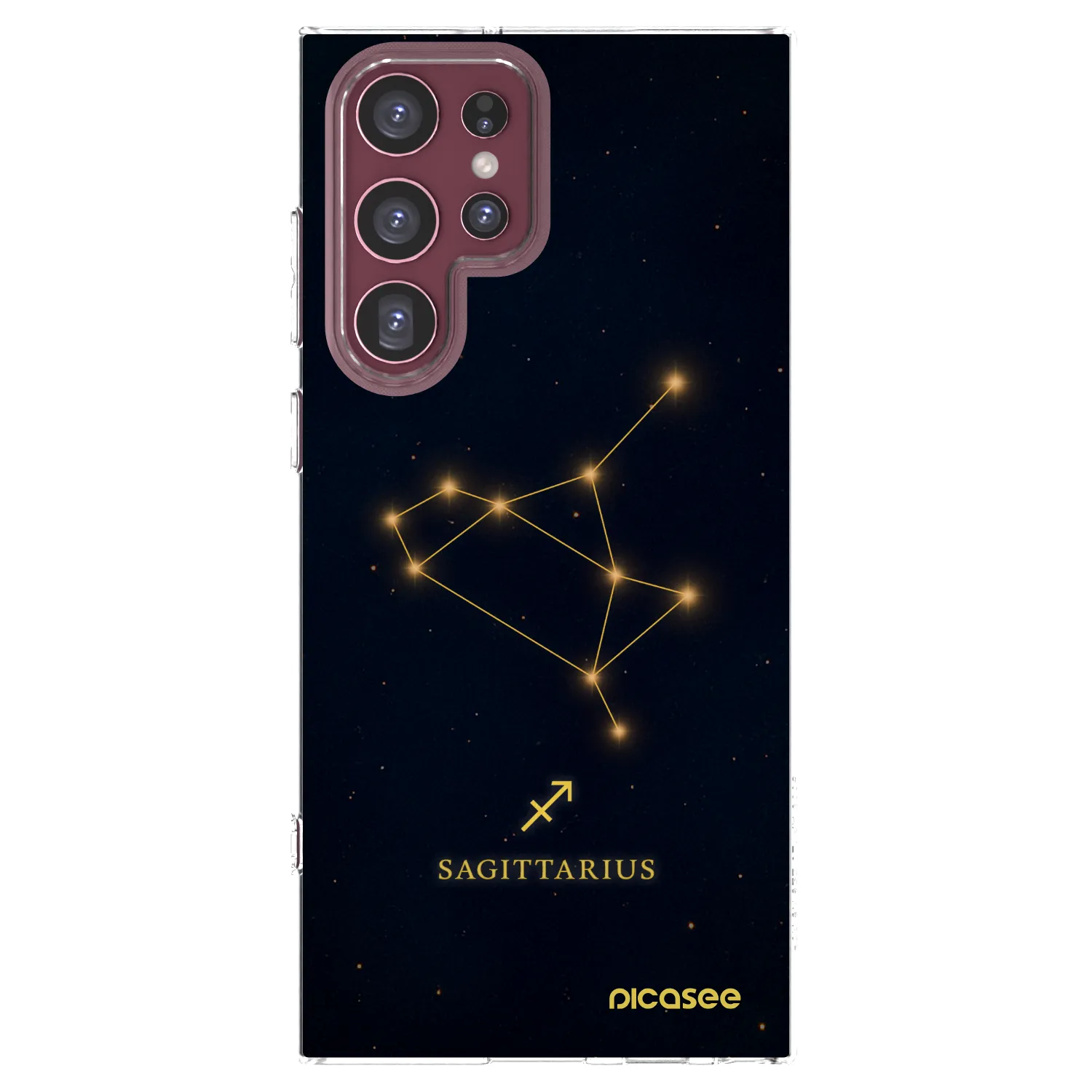Picasee silikónový prehľadný obal pre Samsung Galaxy S22 Ultra 5G - SAGITTARIUS