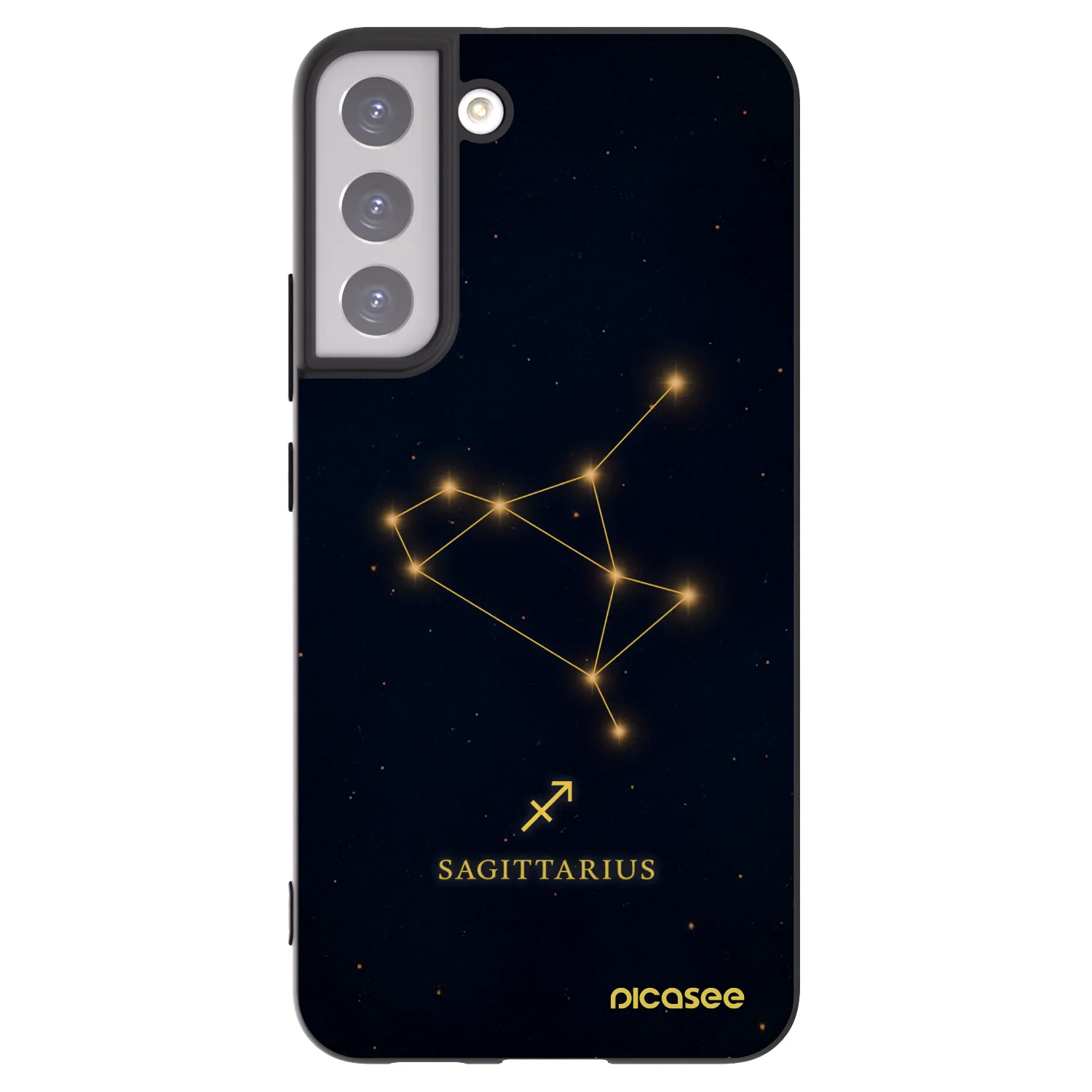 Picasee silikónový čierny obal pre Samsung Galaxy S22+ 5G - SAGITTARIUS