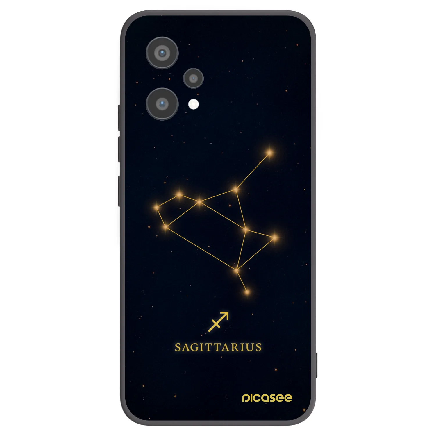 Picasee silikónový čierny obal pre Realme 9 Pro 5G - SAGITTARIUS
