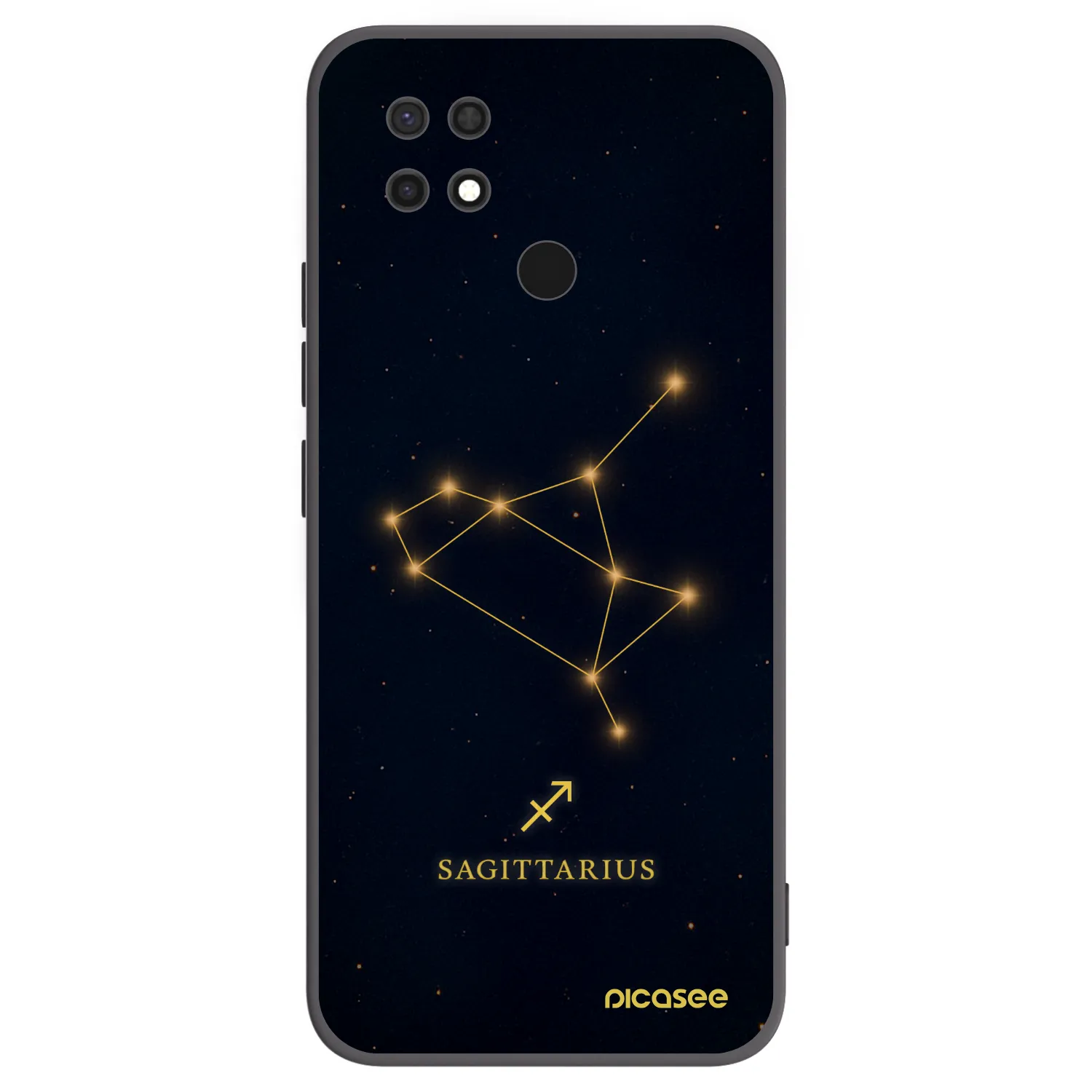 Picasee silikónový čierny obal pre Xiaomi Redmi 10C - SAGITTARIUS