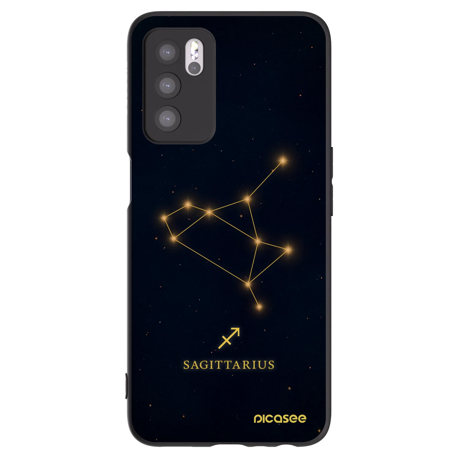Picasee silikónový čierny obal pre OPPO A16s - SAGITTARIUS