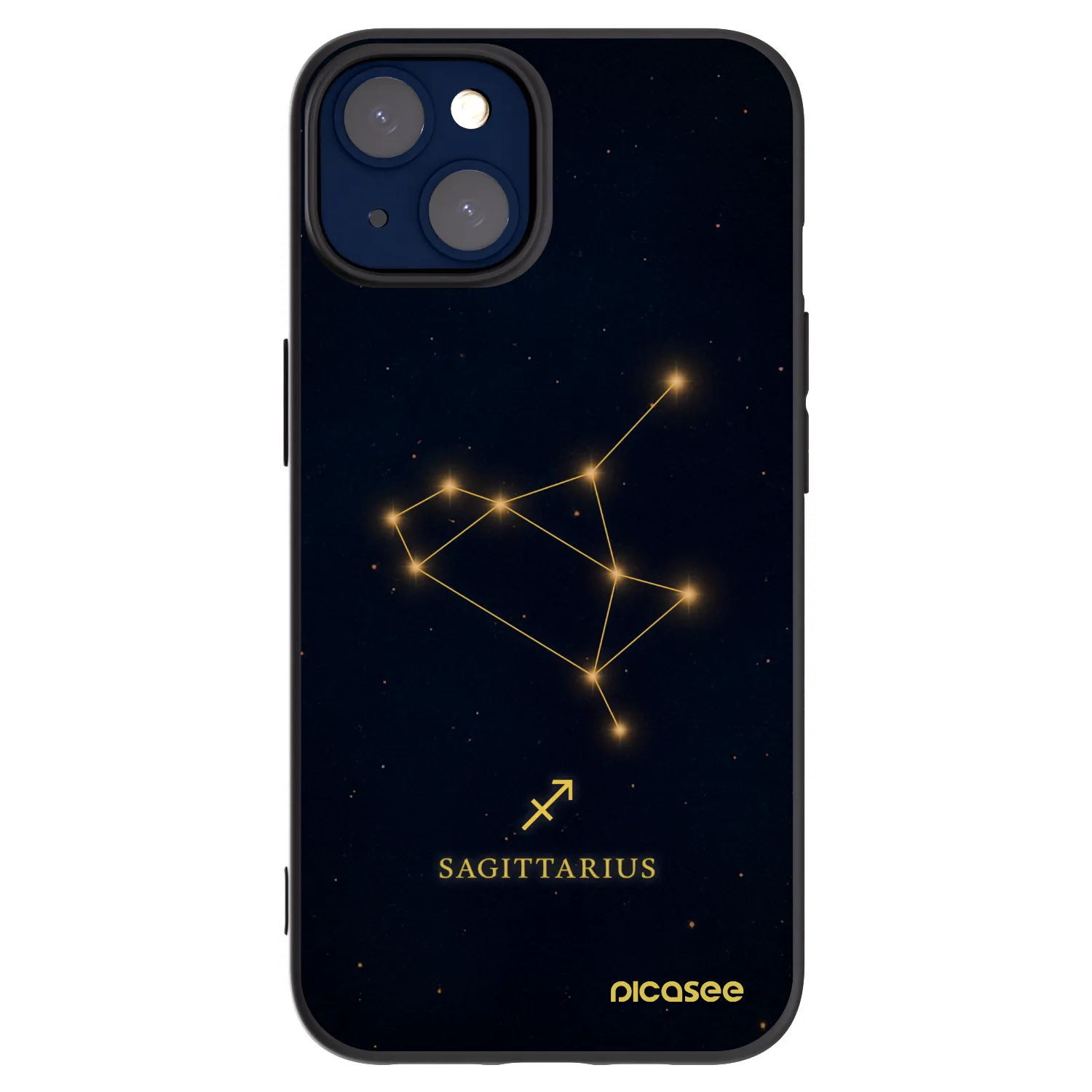 Silikónový čierny obal pre Apple iPhone 14 - SAGITTARIUS