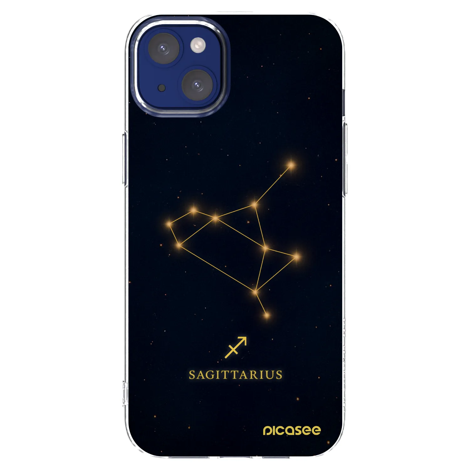 Picasee silikónový prehľadný obal pre Apple iPhone 14 Plus - SAGITTARIUS