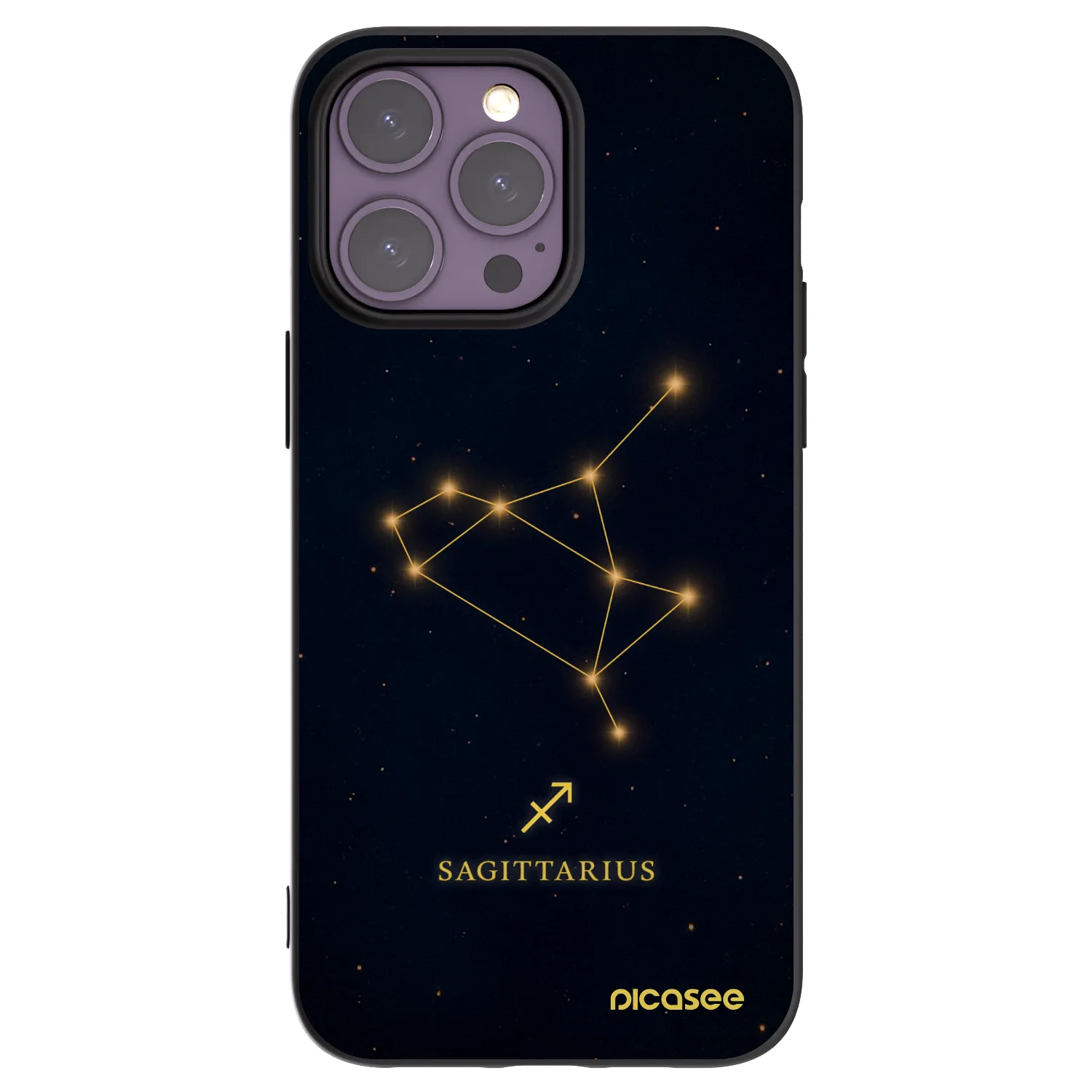 Picasee silikónový čierny obal pre Apple iPhone 14 Pro Max - SAGITTARIUS