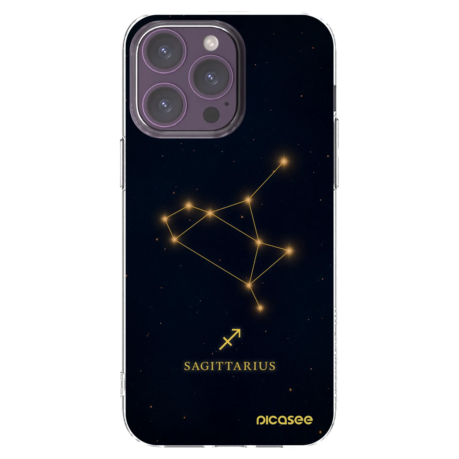 Picasee silikónový prehľadný obal pre Apple iPhone 14 Pro Max - SAGITTARIUS