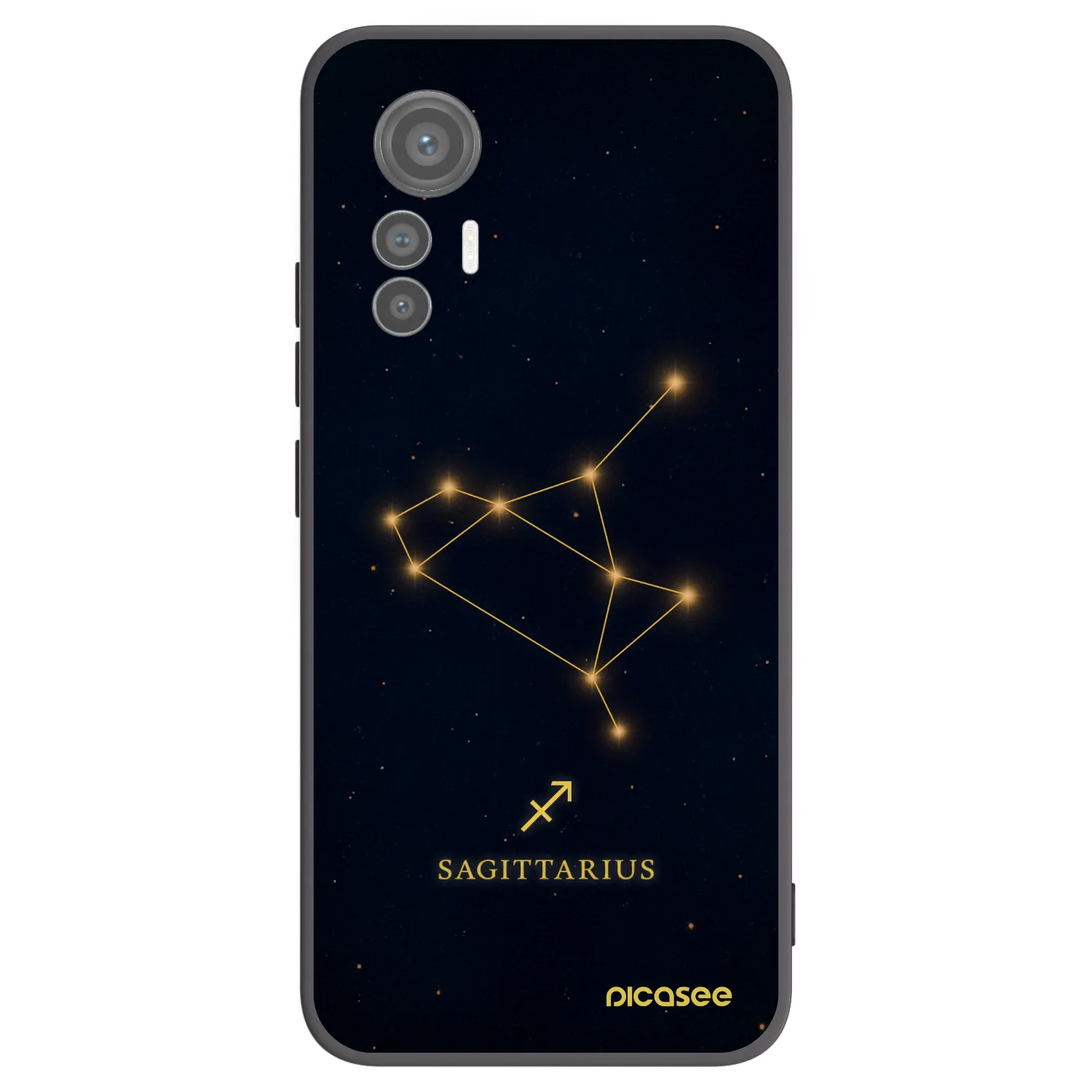 Picasee silikónový čierny obal pre Xiaomi 12 Lite - SAGITTARIUS