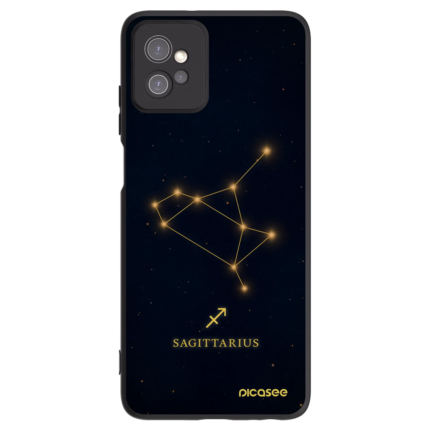 Picasee silikónový čierny obal pre Motorola Moto G32 - SAGITTARIUS