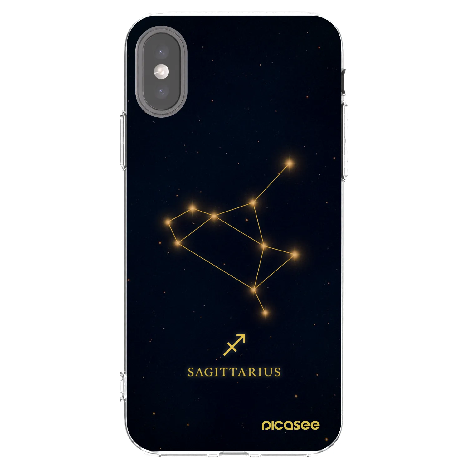Picasee silikónový prehľadný obal pre Apple iPhone X/XS - SAGITTARIUS