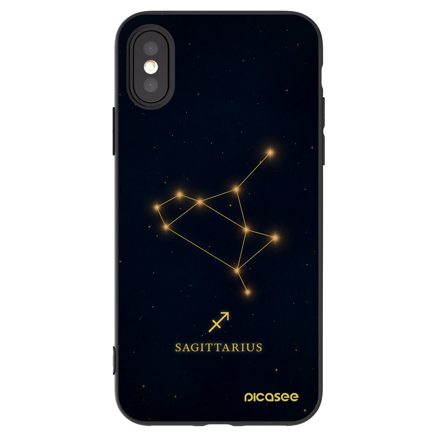 Picasee silikónový čierny obal pre Apple iPhone X/XS - SAGITTARIUS