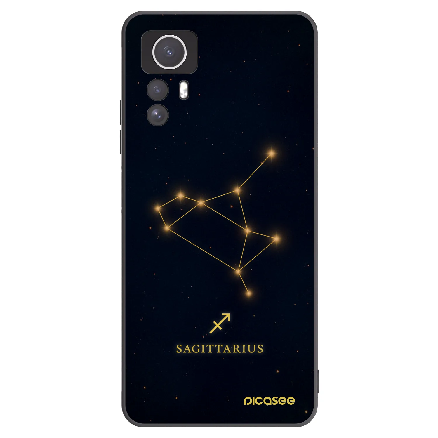 Picasee silikónový čierny obal pre Xiaomi Redmi Note 12S - SAGITTARIUS