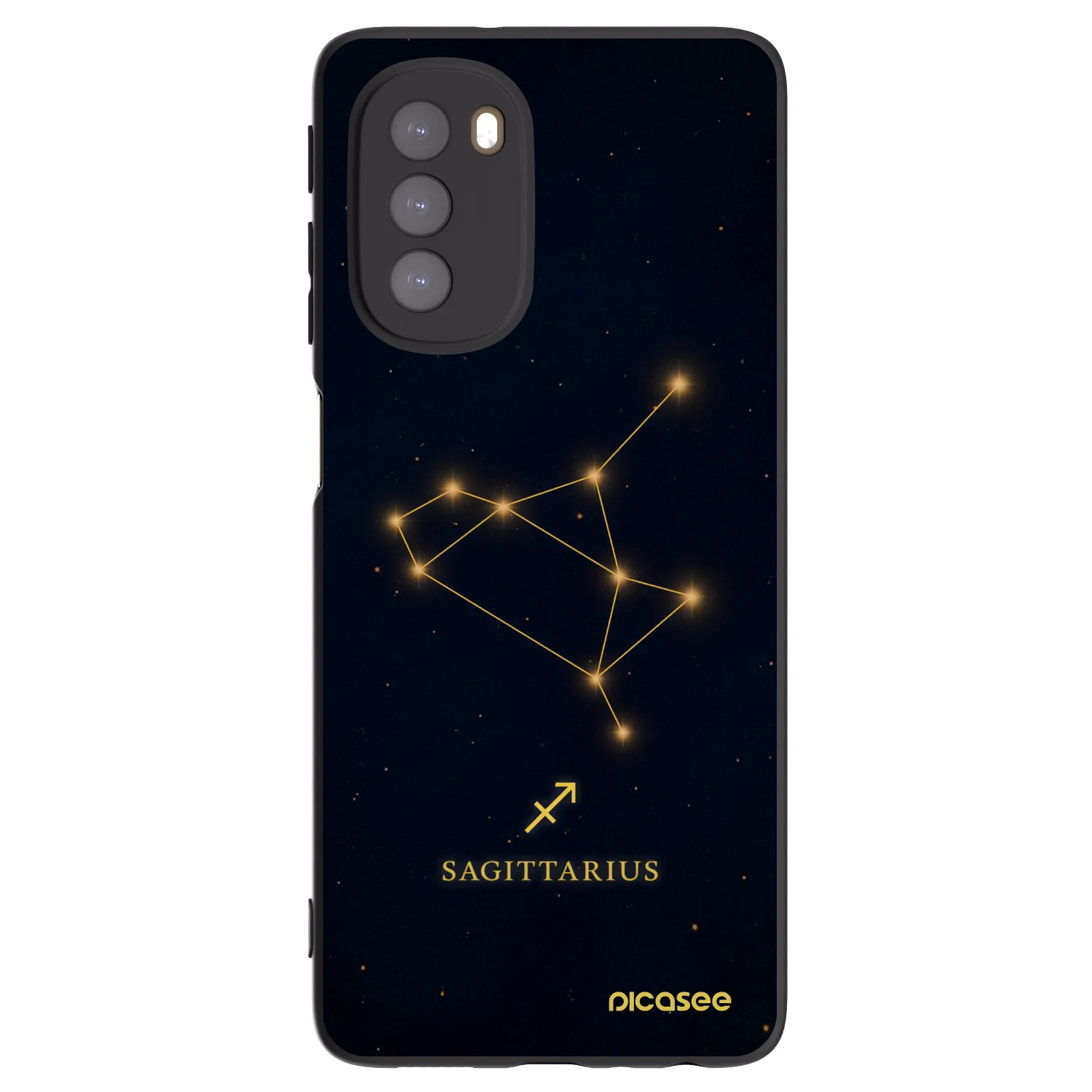 Picasee silikónový čierny obal pre Motorola Moto G51 - SAGITTARIUS