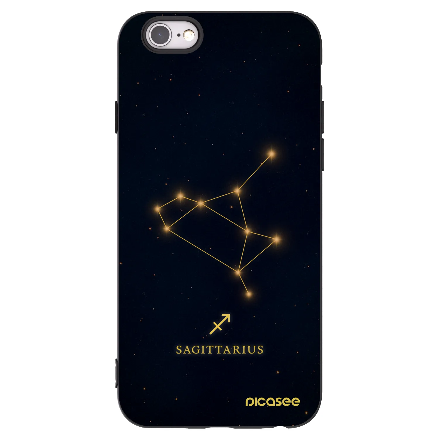 Picasee silikónový čierny obal pre Apple iPhone 6/6S - SAGITTARIUS